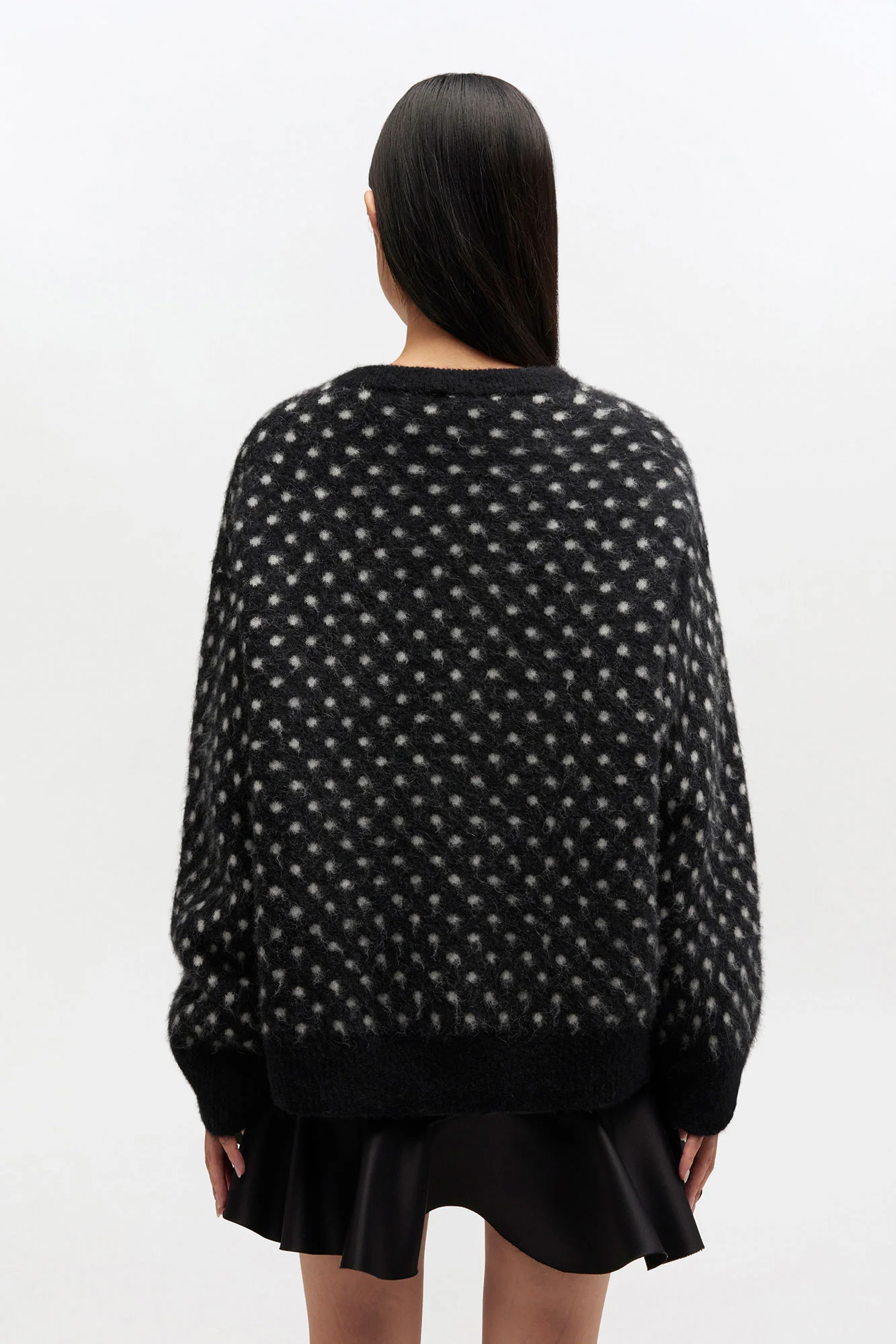 Sort Brushed Alpaca Oversized Sweater - Image 4