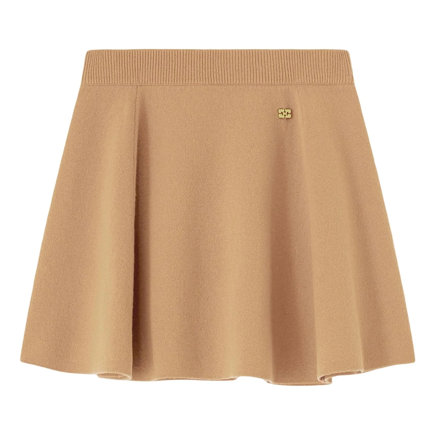 Beige Cashmere Wool Skirt