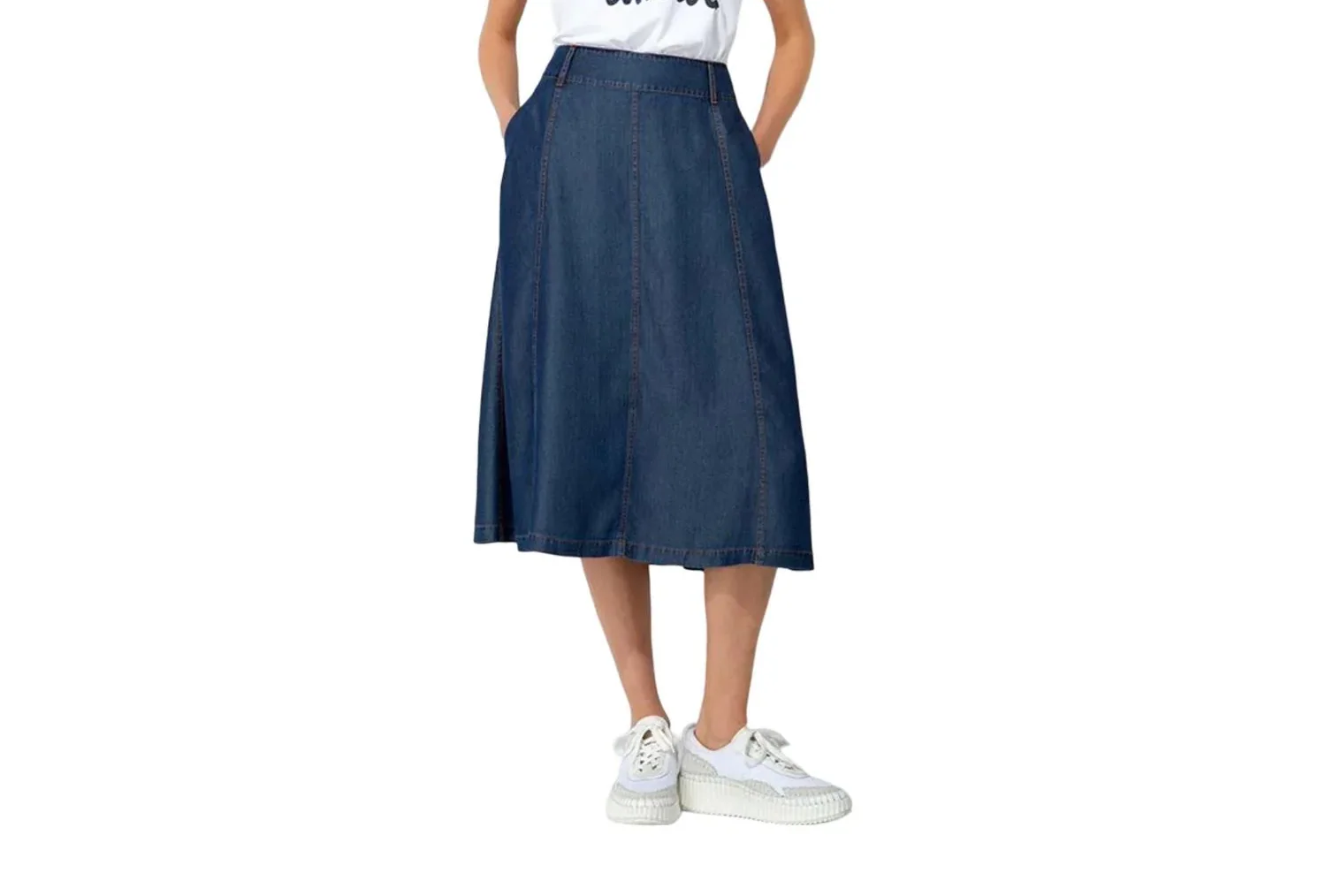 Blått Tencel Skirt