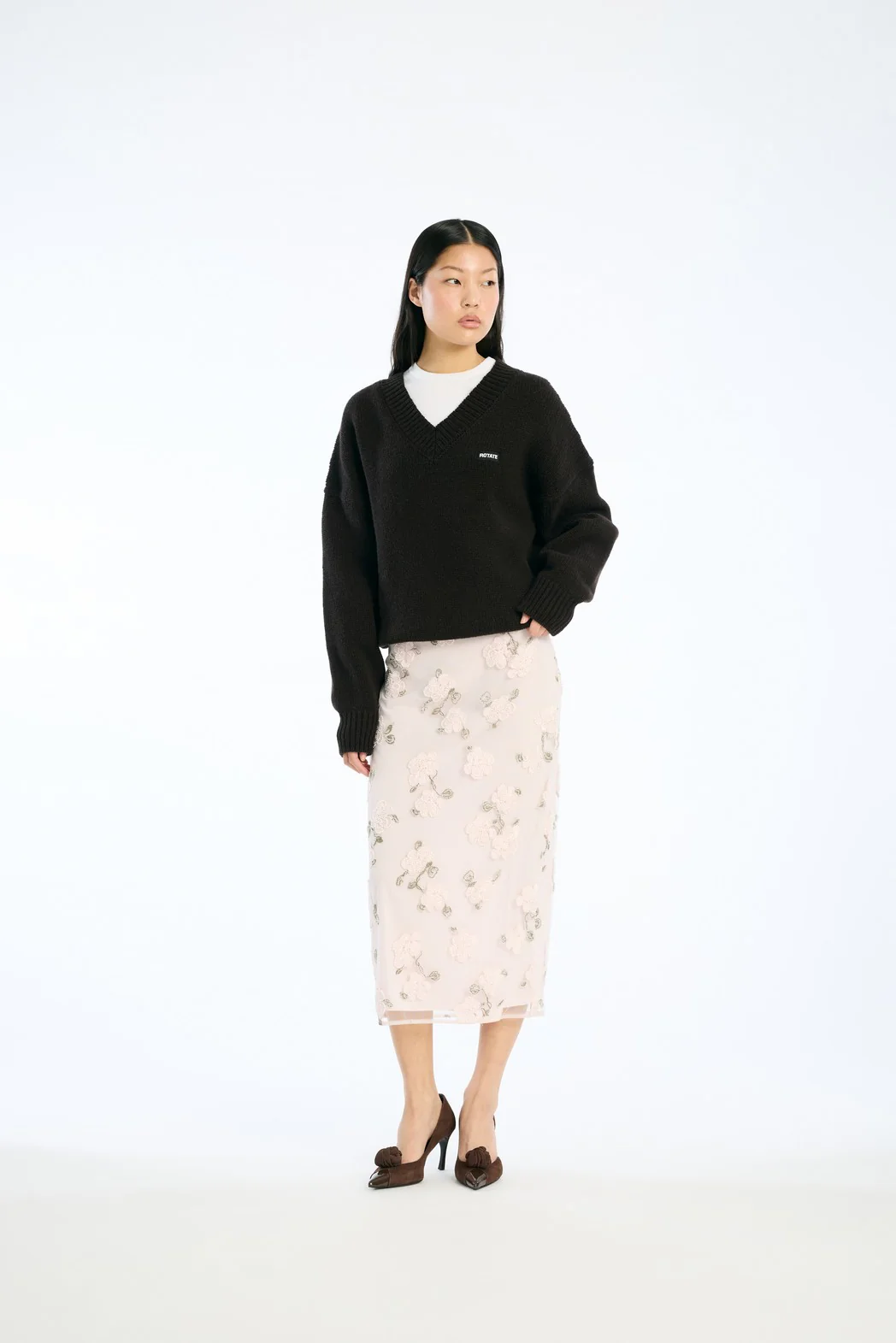 Sequin Midi Pencil Skirt - Image 2