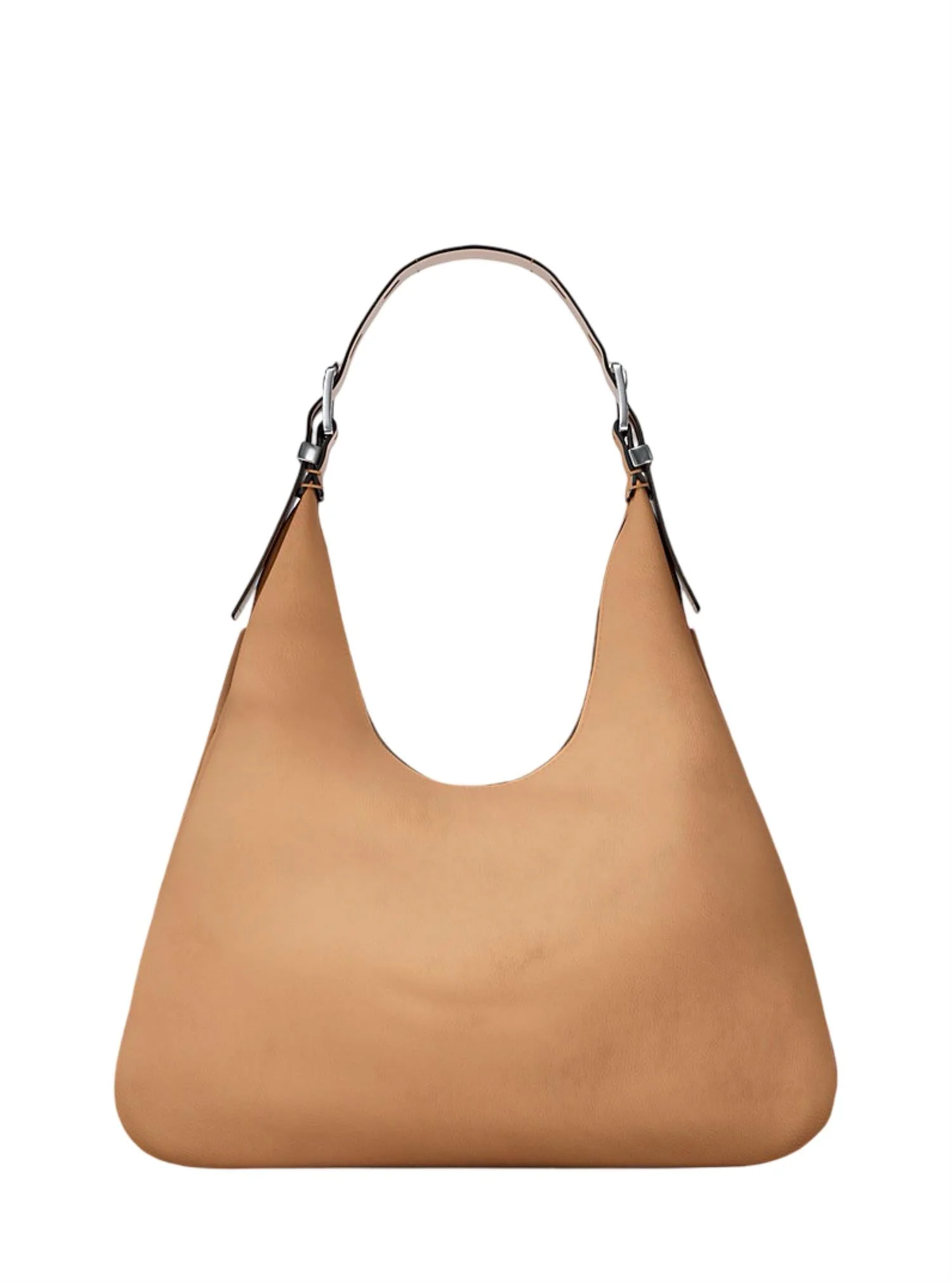Beige Nolita Nubuk Hobo Shoulder Bag - Image 3