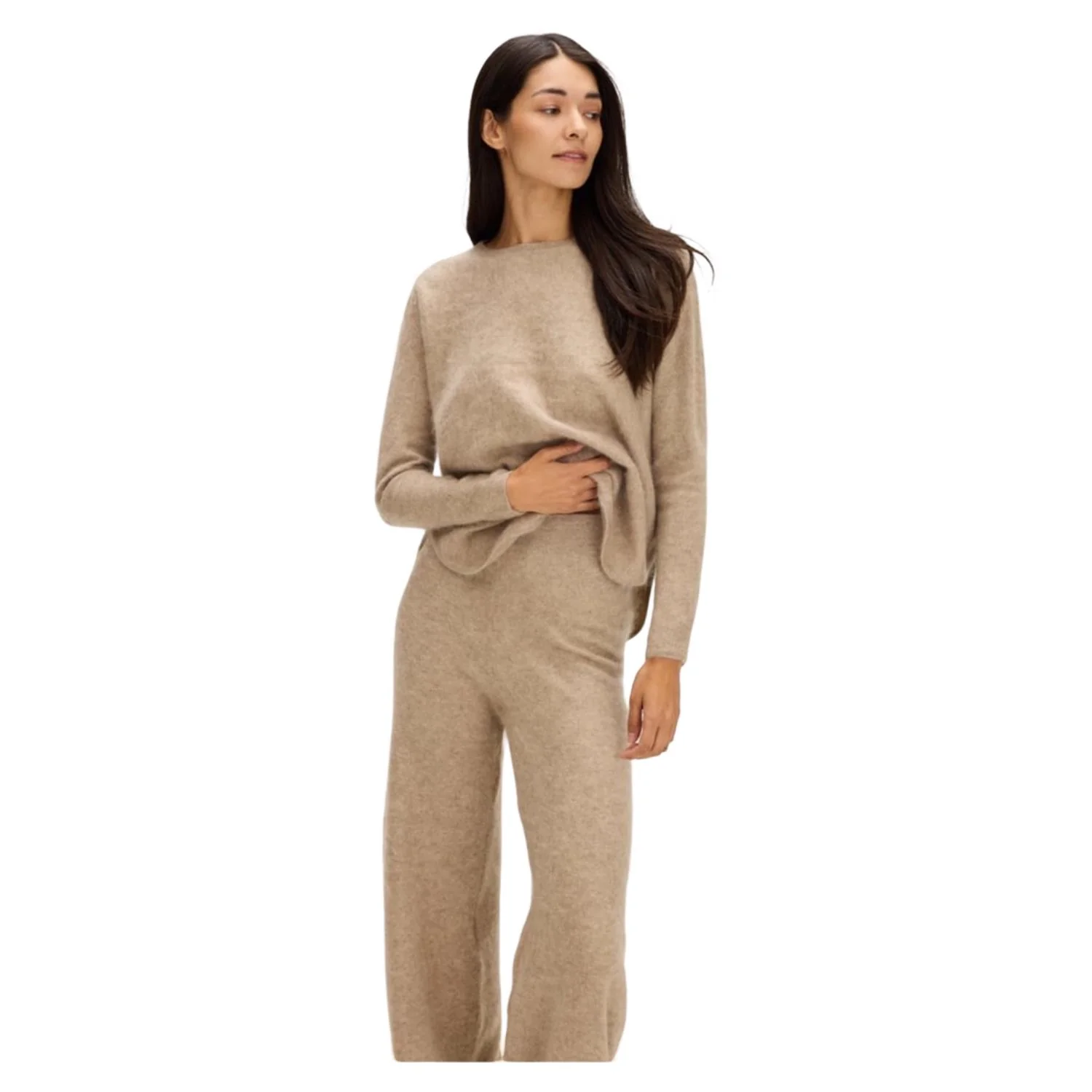 Mink Brushed Curved Sweater - Image 2
