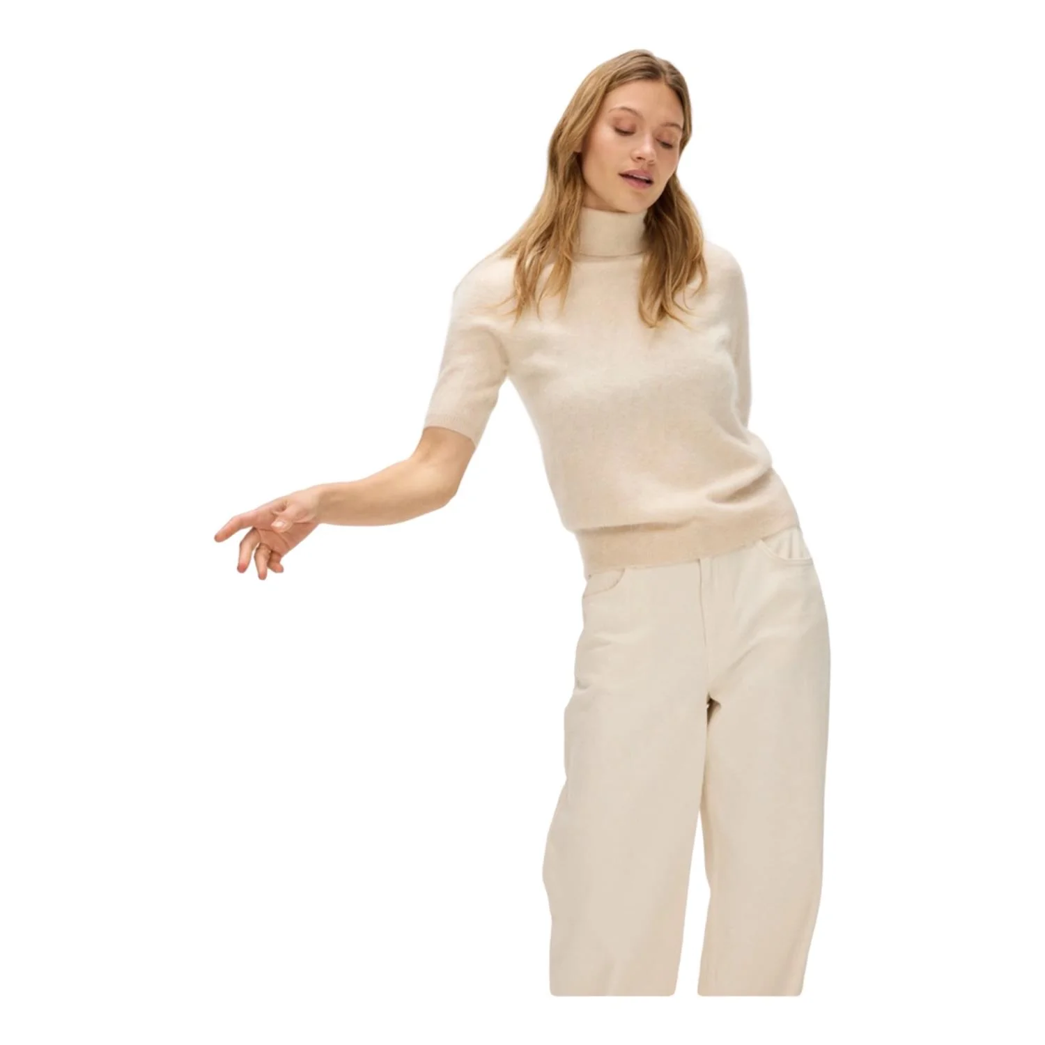 Offwhite Brushed Turtleneck t-shirt - Image 3