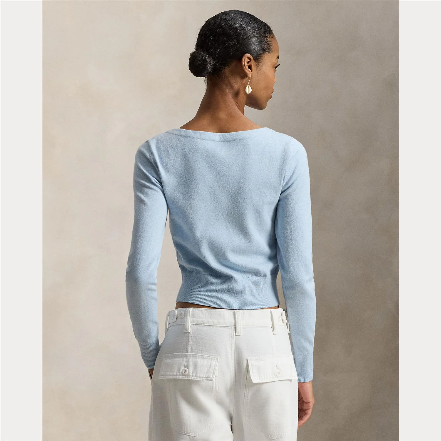 Lyseblå Boatneck Pullover - Image 4