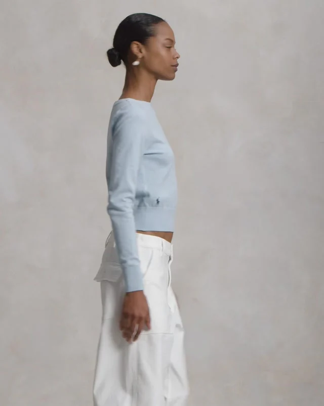 Lyseblå Boatneck Pullover - Image 7