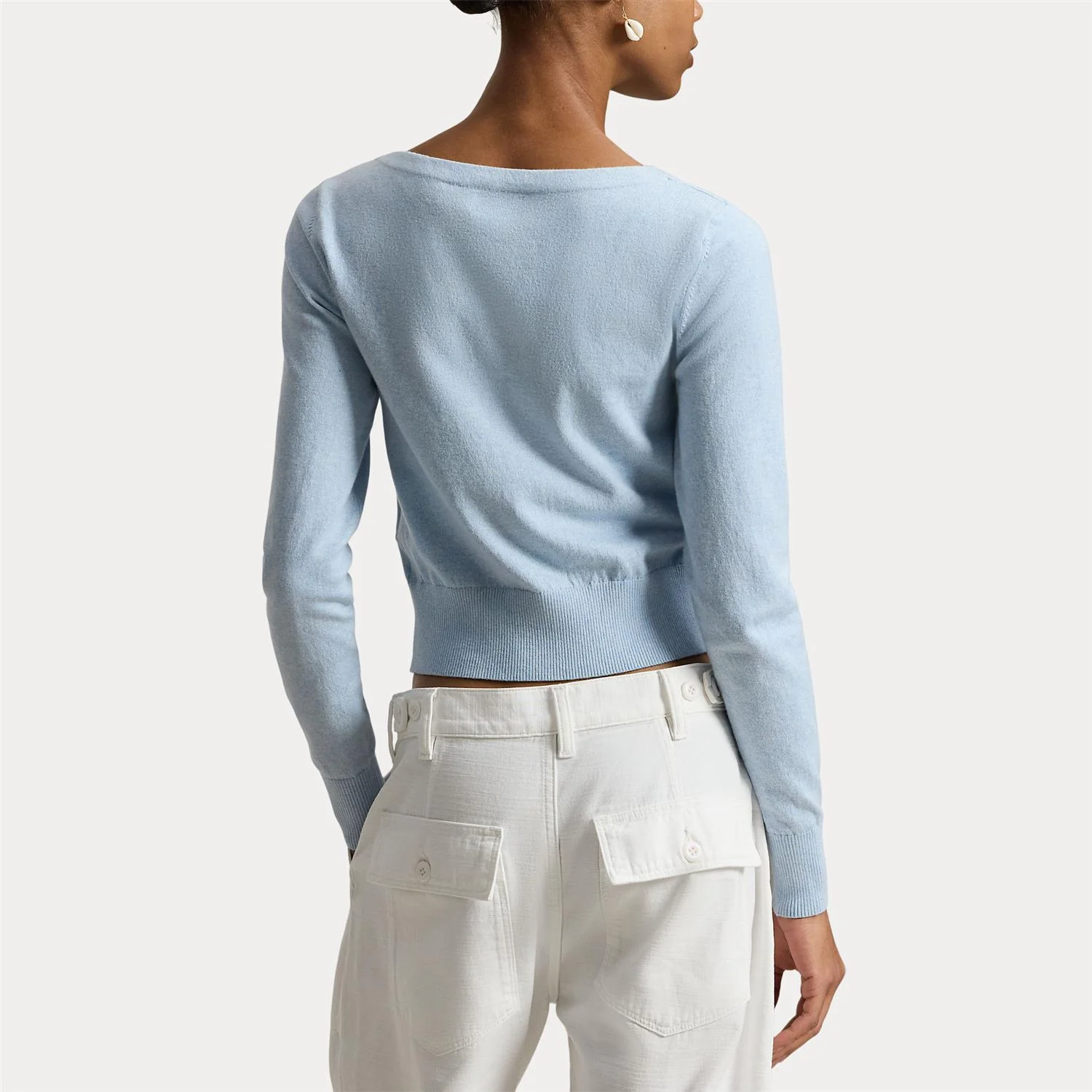 Lyseblå Boatneck Pullover - Image 9