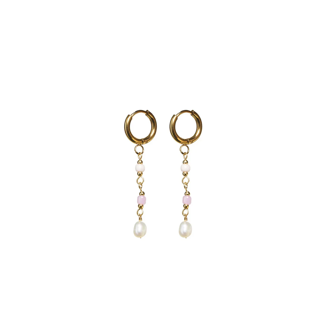 BOnnie Pink Peral Hoop Earrings