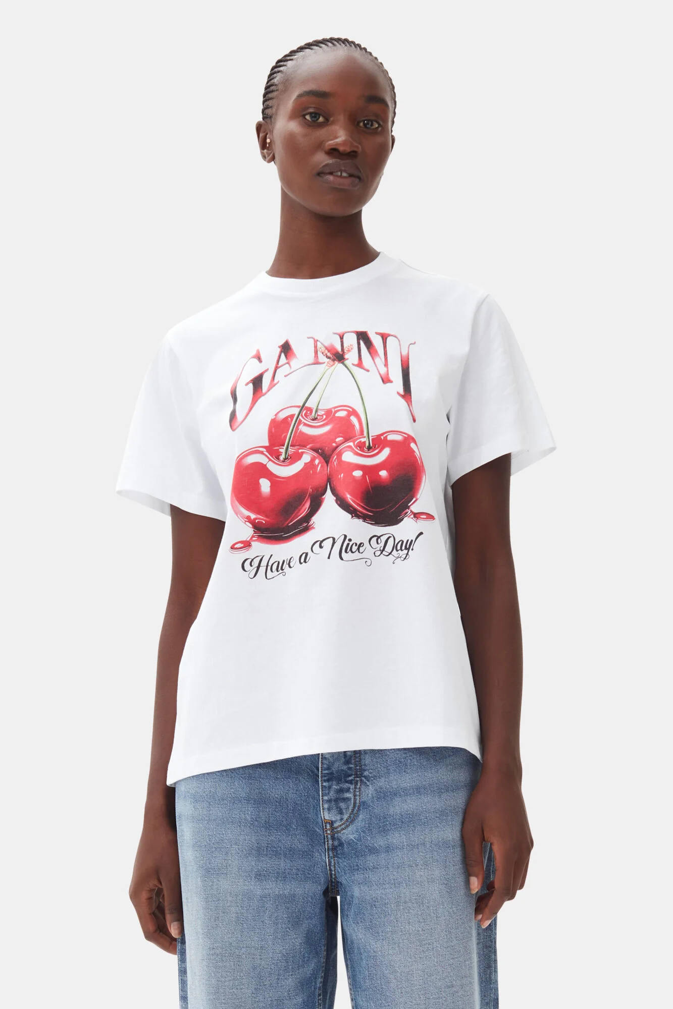 Basic Jersey Cherry Relaxed Te - Image 2