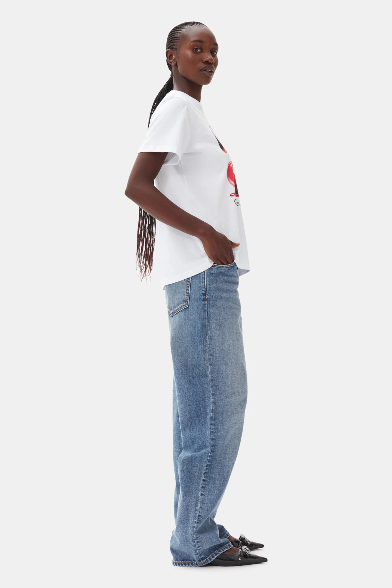 Basic Jersey Cherry Relaxed Te - Image 4