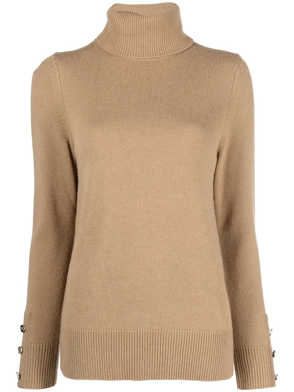 Beige Cuff Button sweater