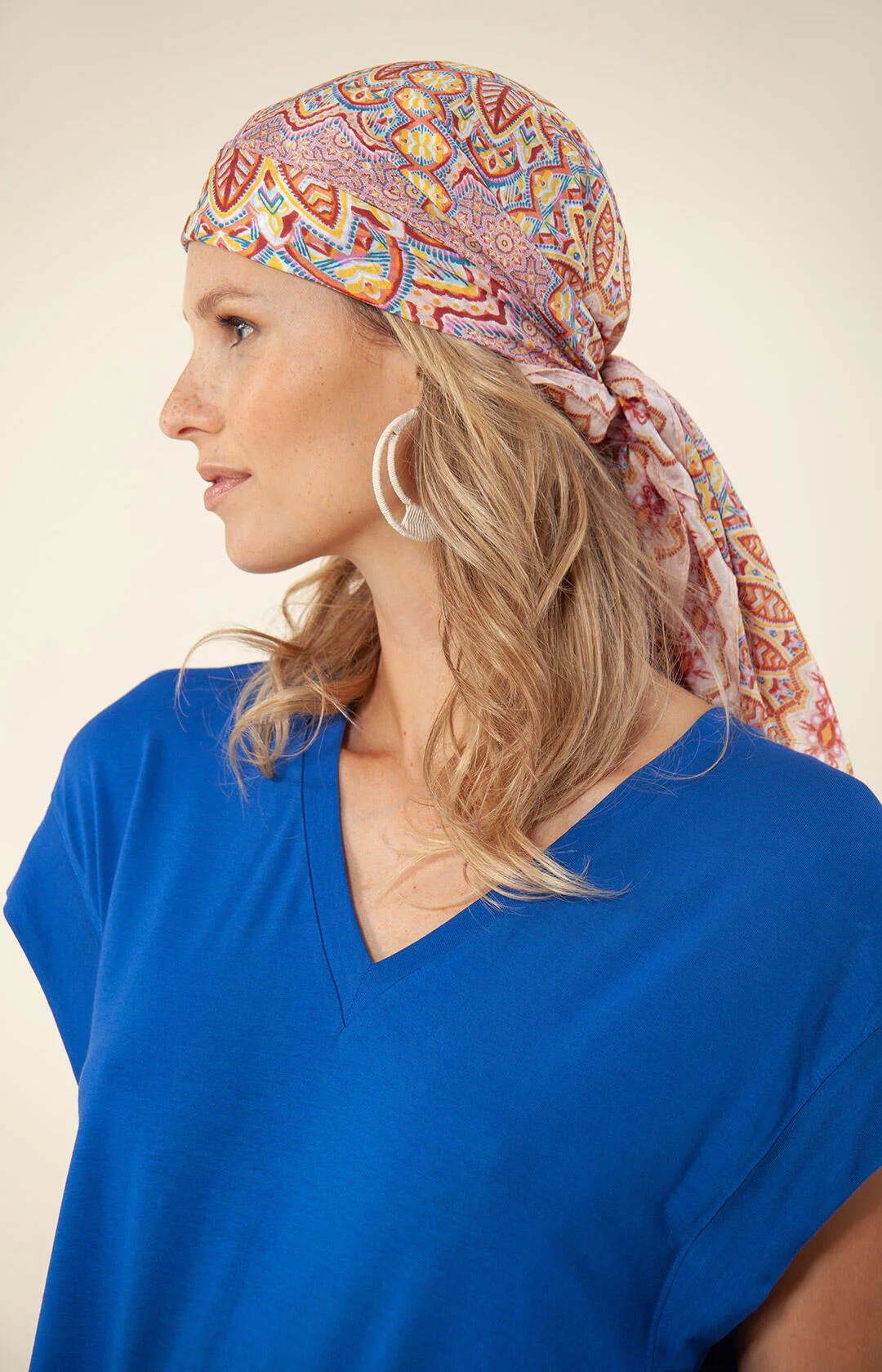 Beige Geona silk scarf - Image 2