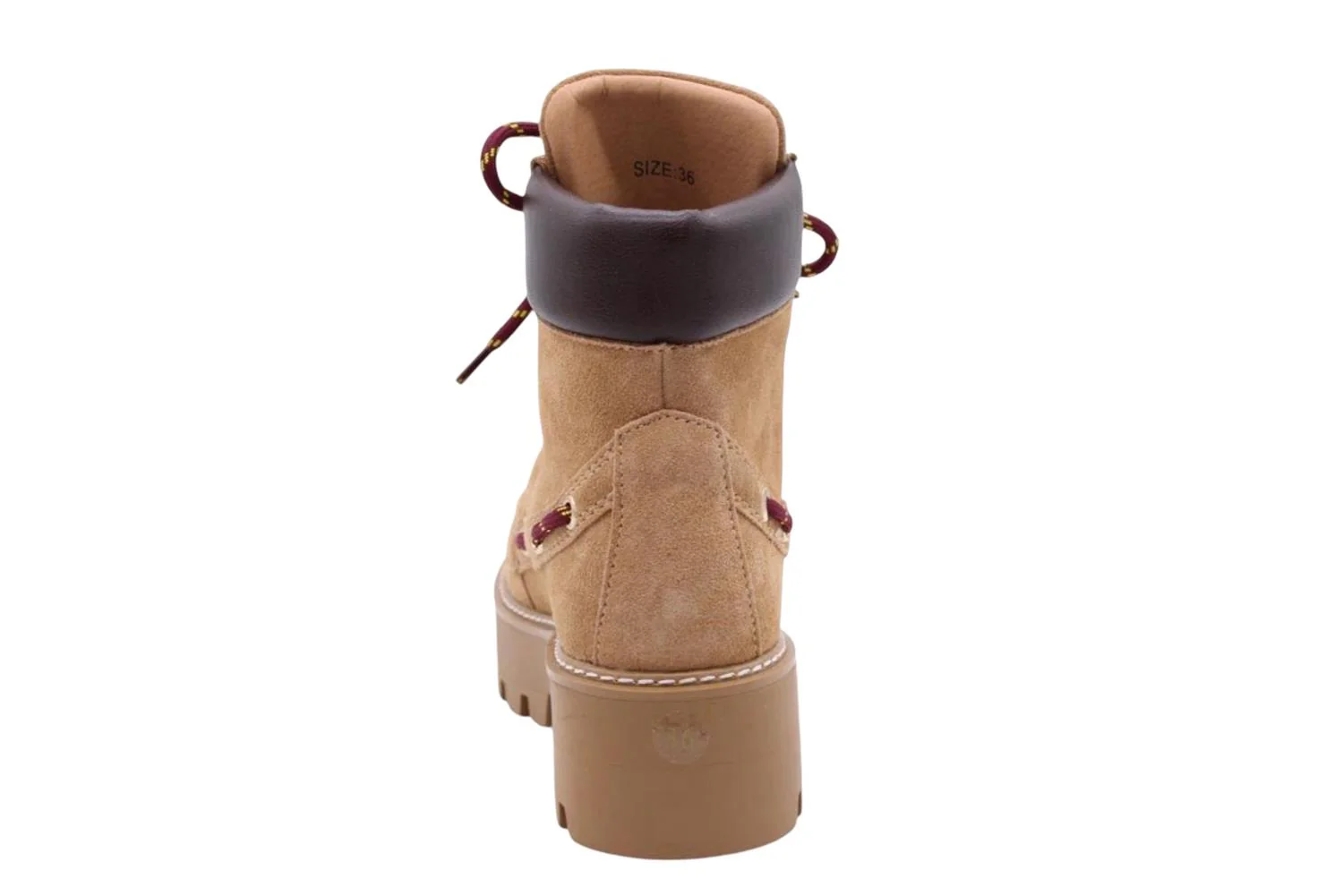 Beige Laced Up Boot - Image 5