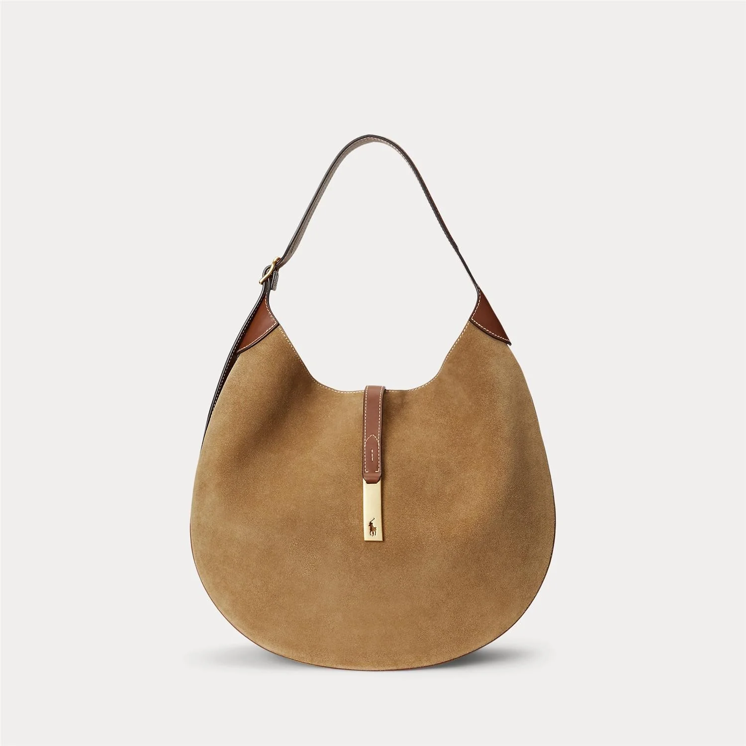 Beige PID shoulder bag medium