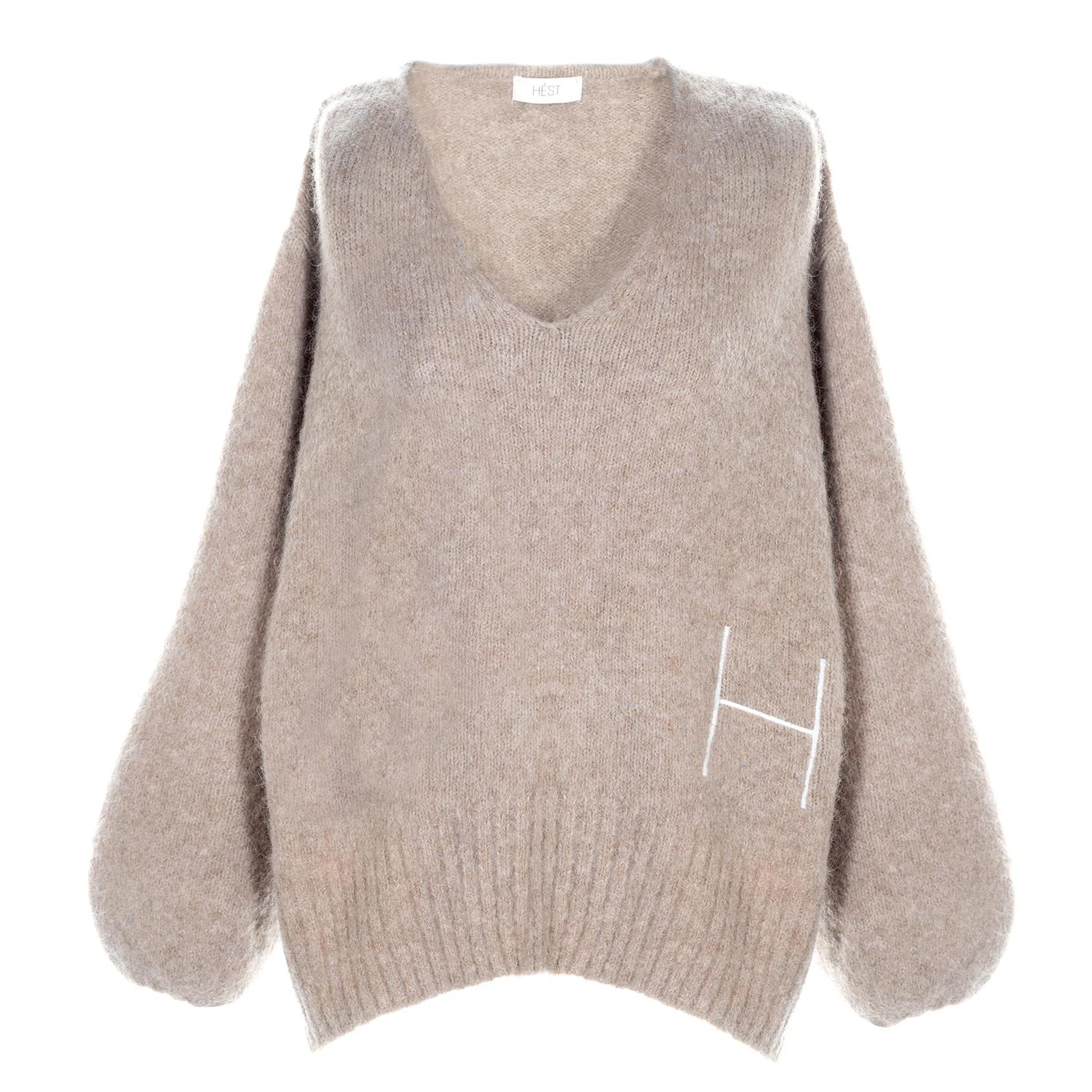 Beige Sofie V-neck Sweater