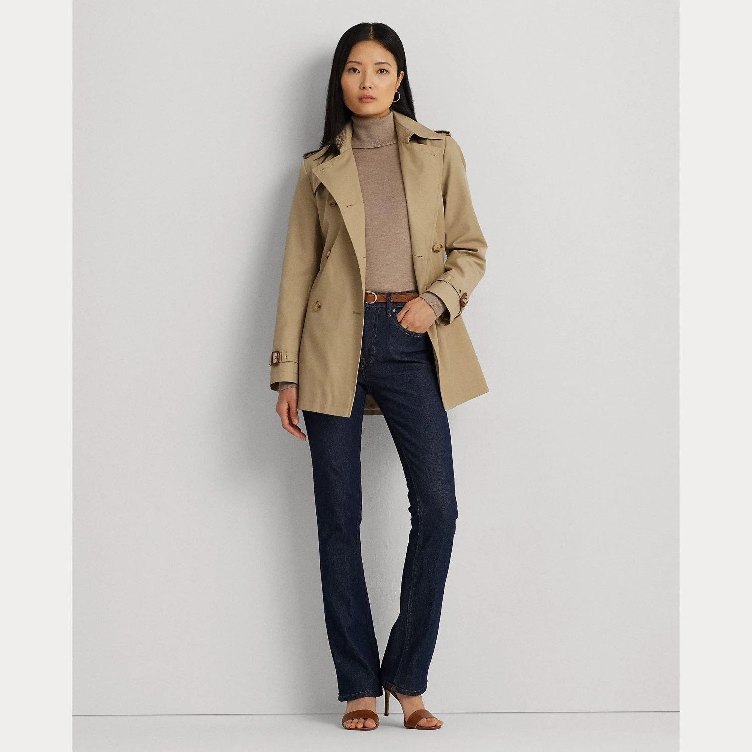 Beige trench coat - Image 3