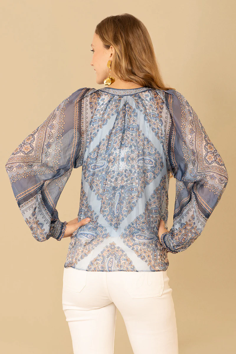 Blå August Blouse - Image 4