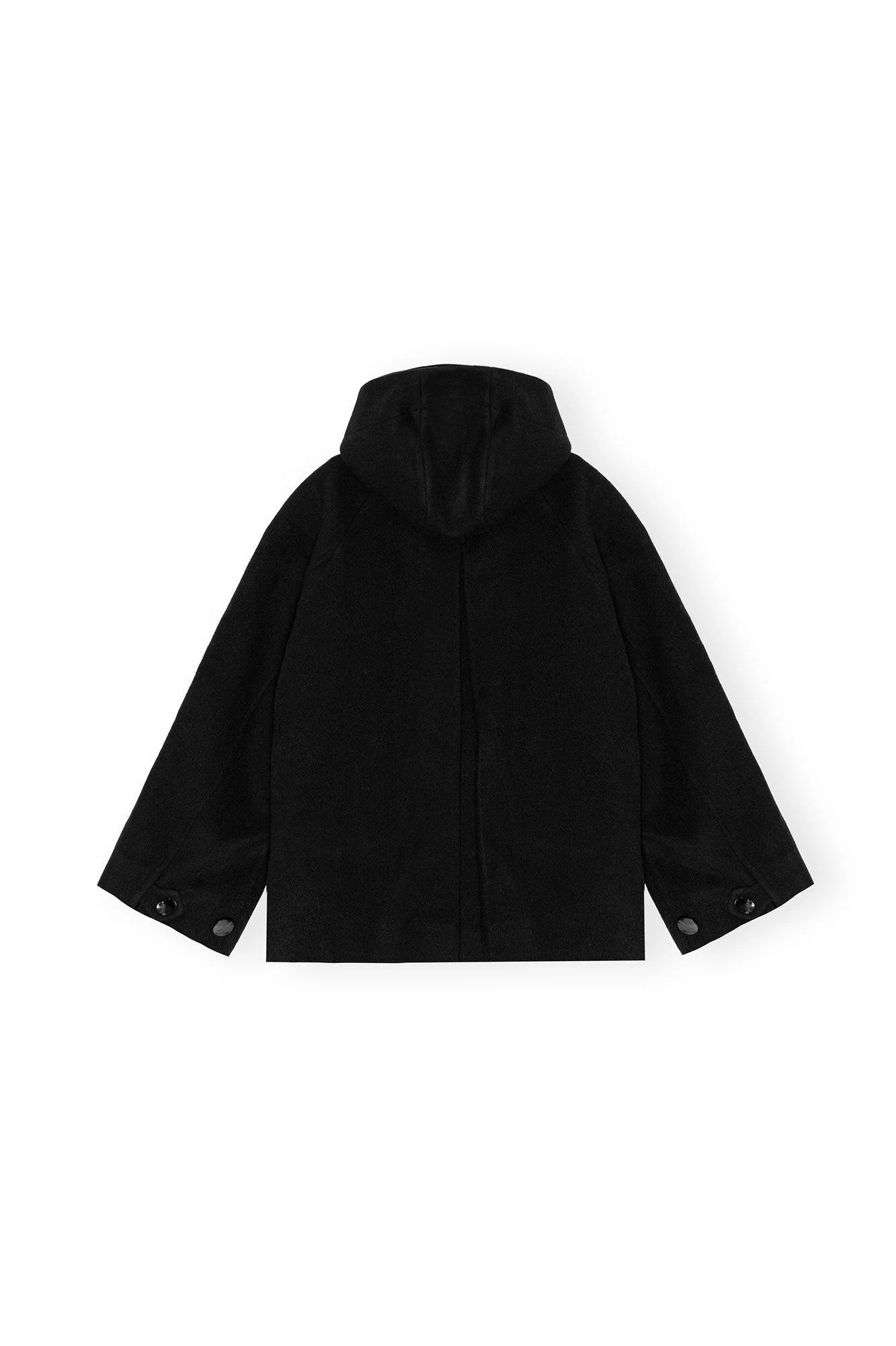 Blå Boiled Wool Midi Jacket - Image 3