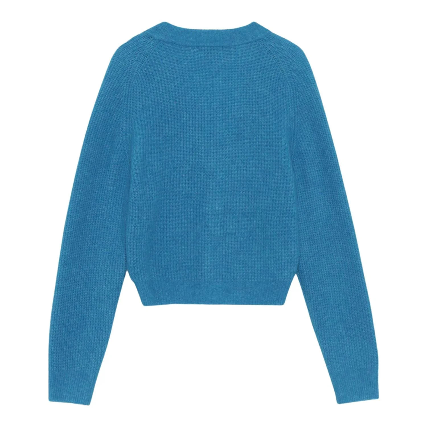 Blå Cardigan Solid - Image 6