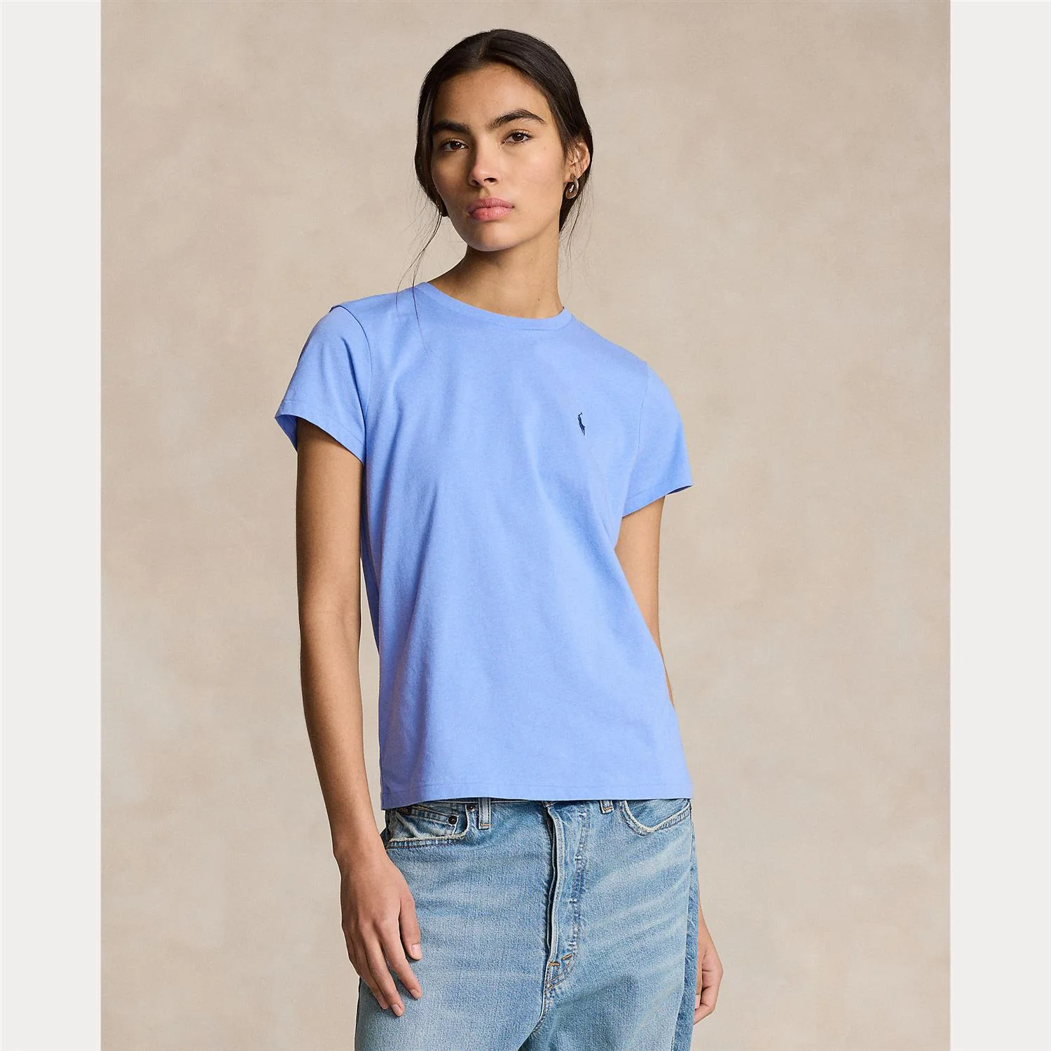 Blå Cotton Jersey Crewneck tee - Image 2