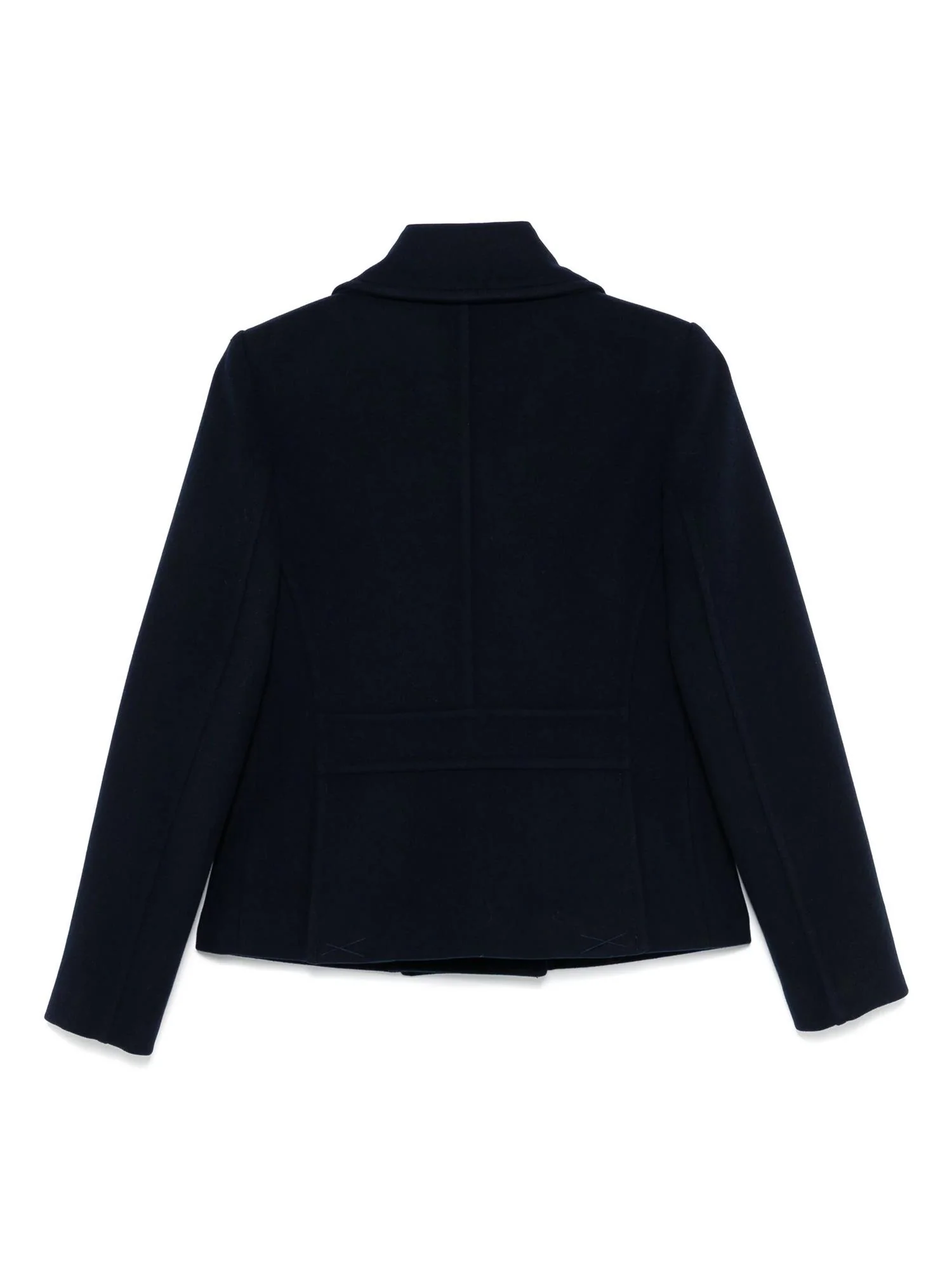 Blå Fitted Wool Peacoat - Image 2