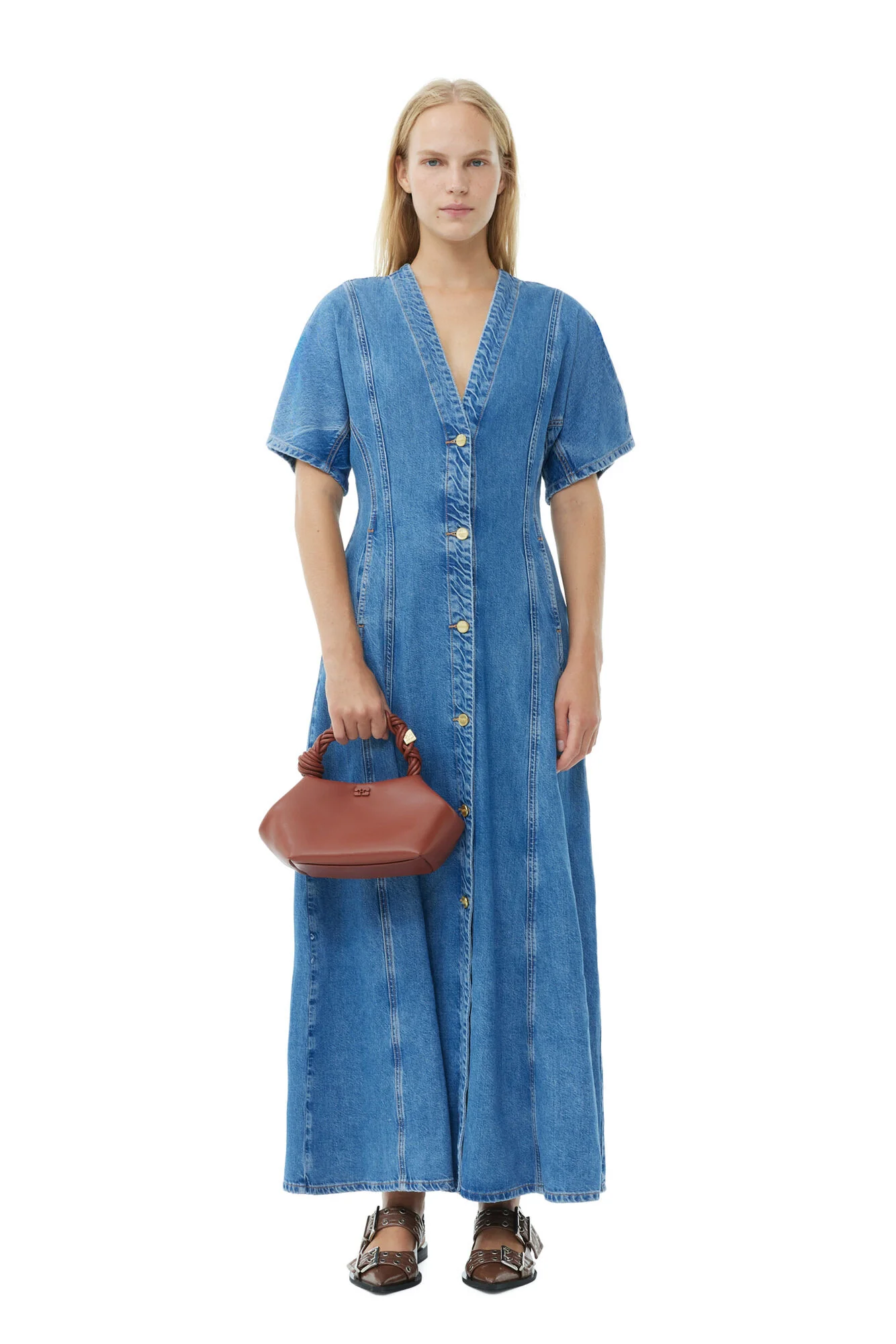 Blå Future Denim Maxi Dress - Image 2