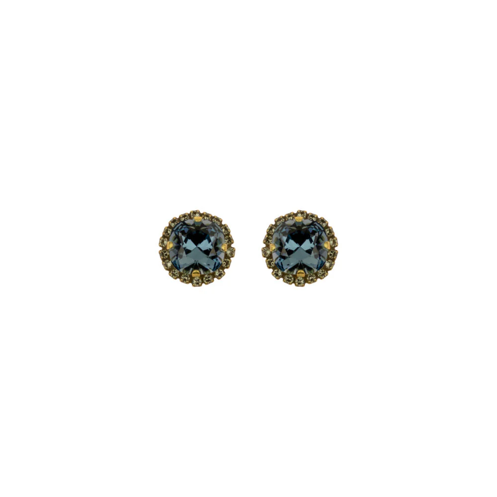 Blå/Gull Renaissance studs