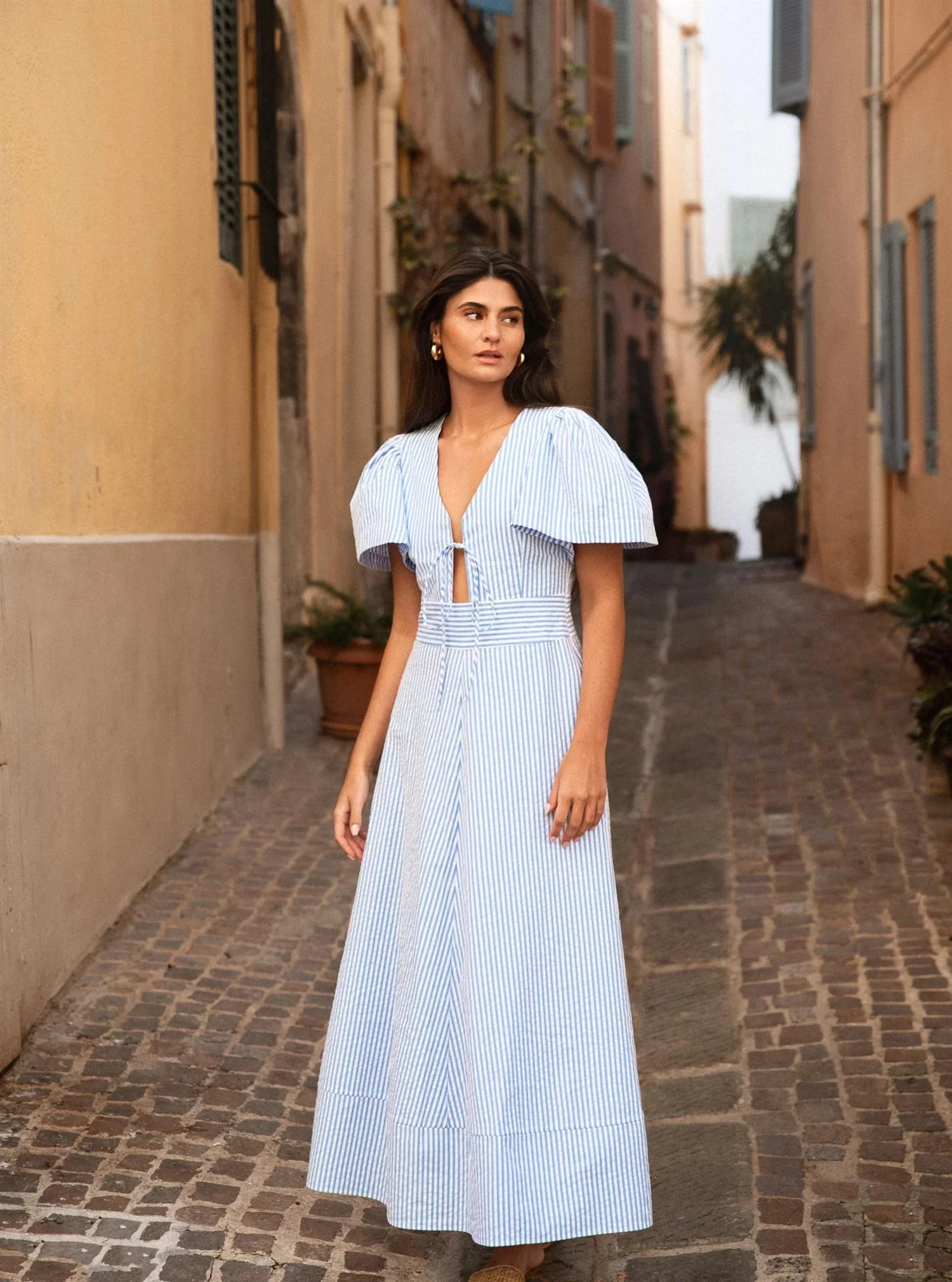 Blå/hvit Fabienne dress - Image 4