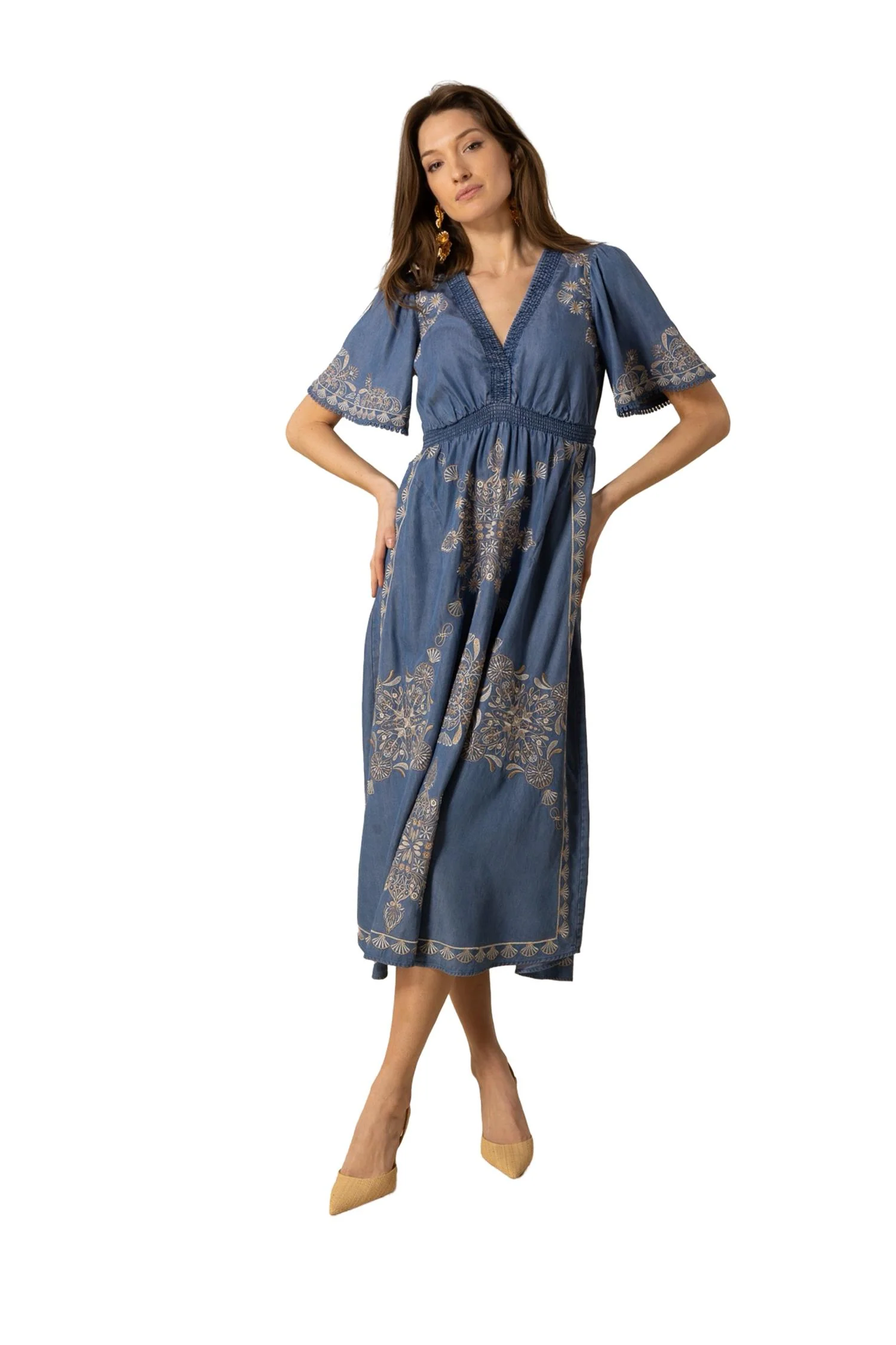 Blå Katalina Dress Long Tencel - Image 2