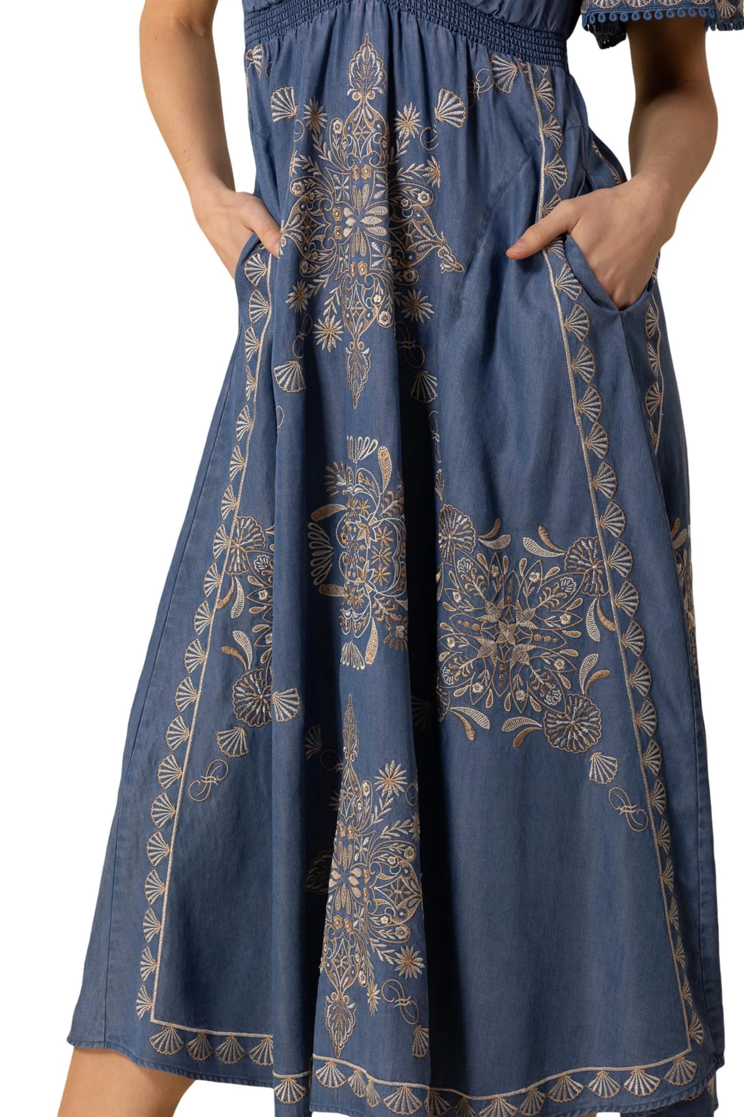 Blå Katalina Dress Long Tencel - Image 7