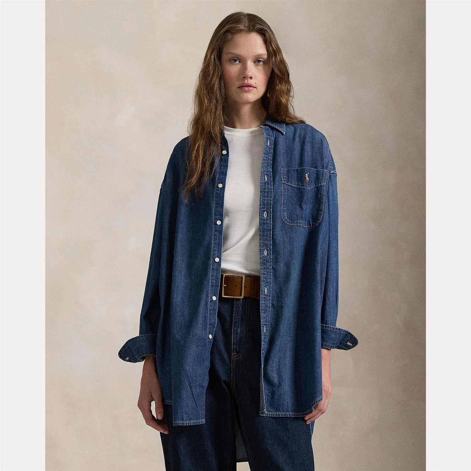 BlÄ Oversize Fit Denim Shirt - Image 2
