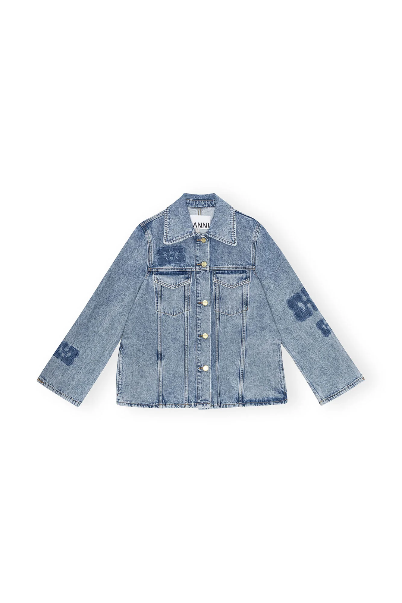 Blå Patch Denim Jacket