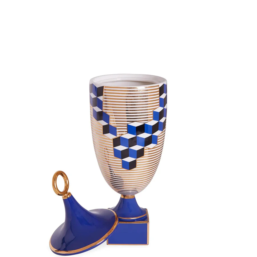Blå Versailles Cubes Urn - Image 2