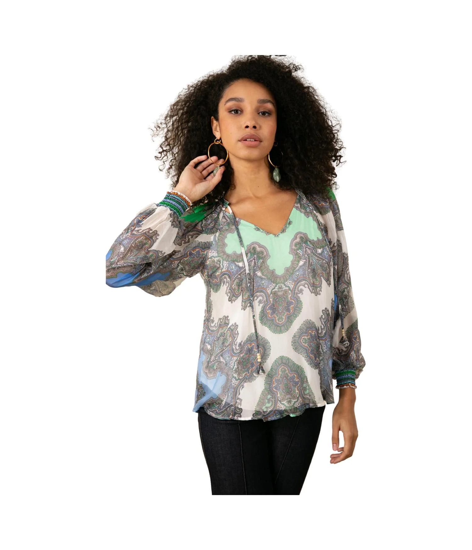 Blå Willa Blouse