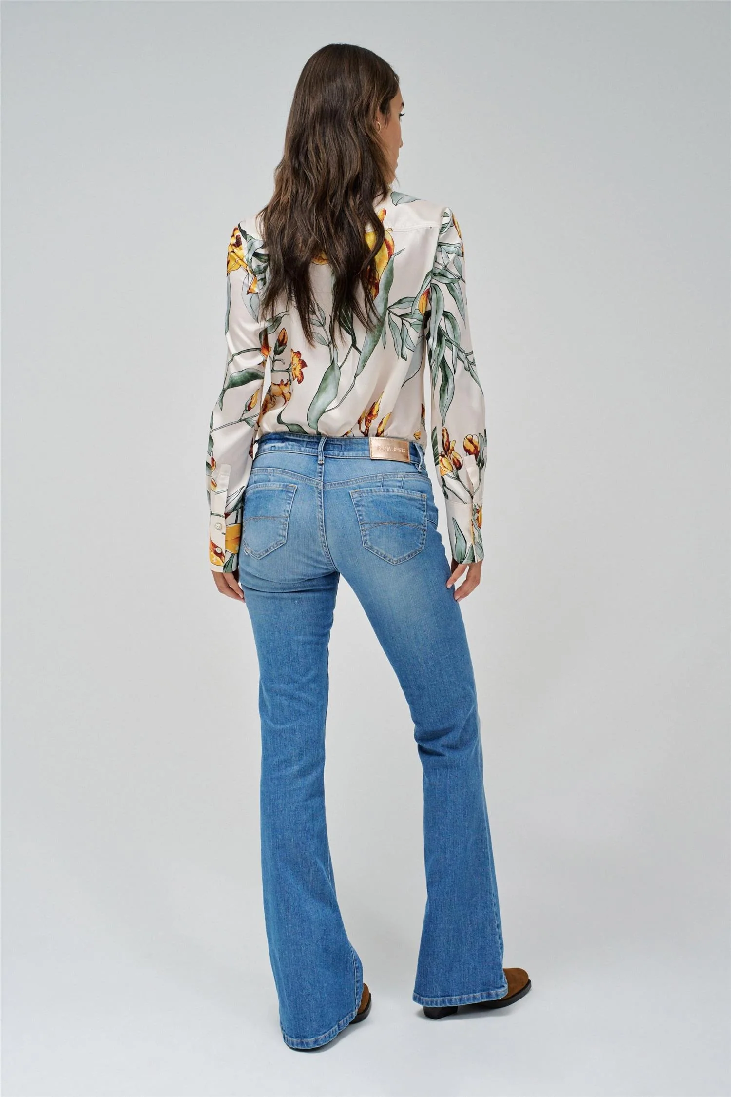 Blå Wonder Puch Up Flare Jeans - Image 3