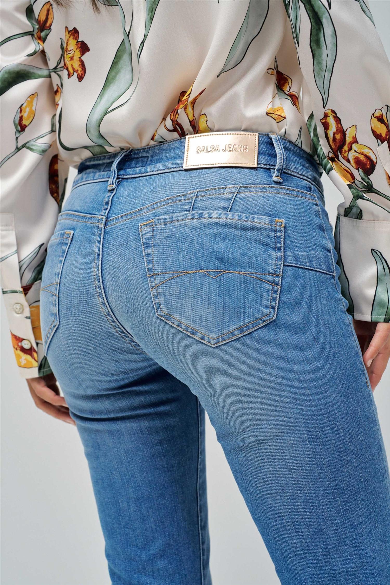 Blå Wonder Puch Up Flare Jeans - Image 7