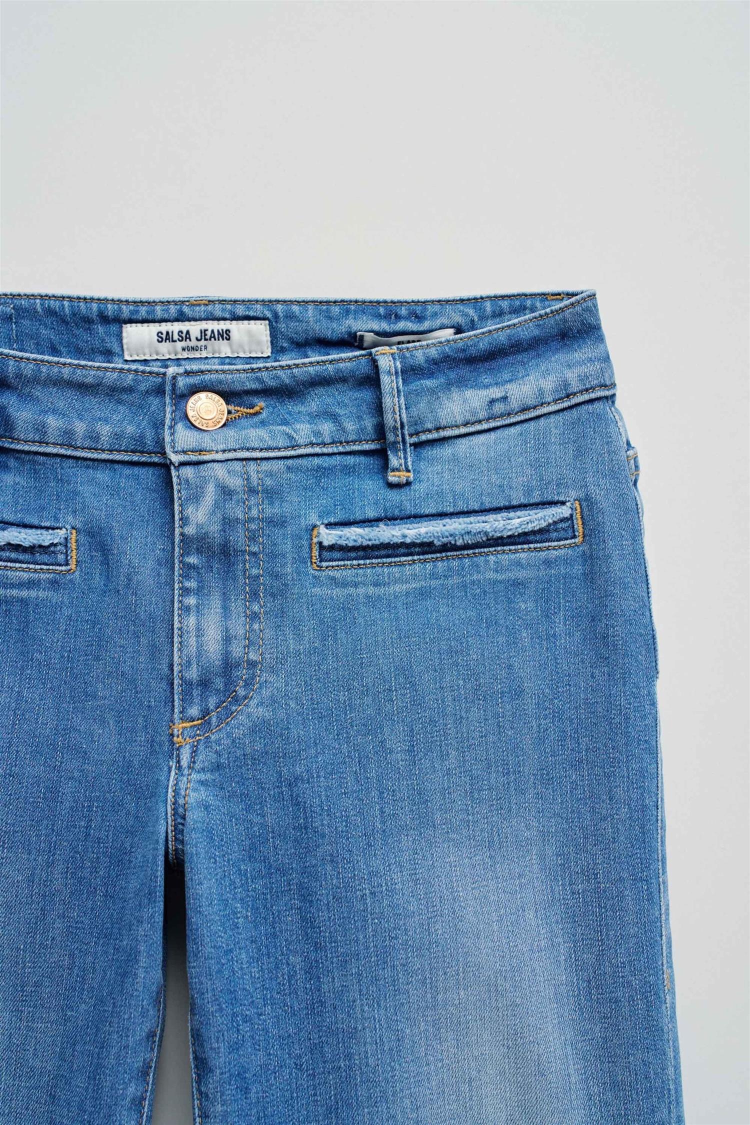 Blå Wonder Puch Up Flare Jeans - Image 9