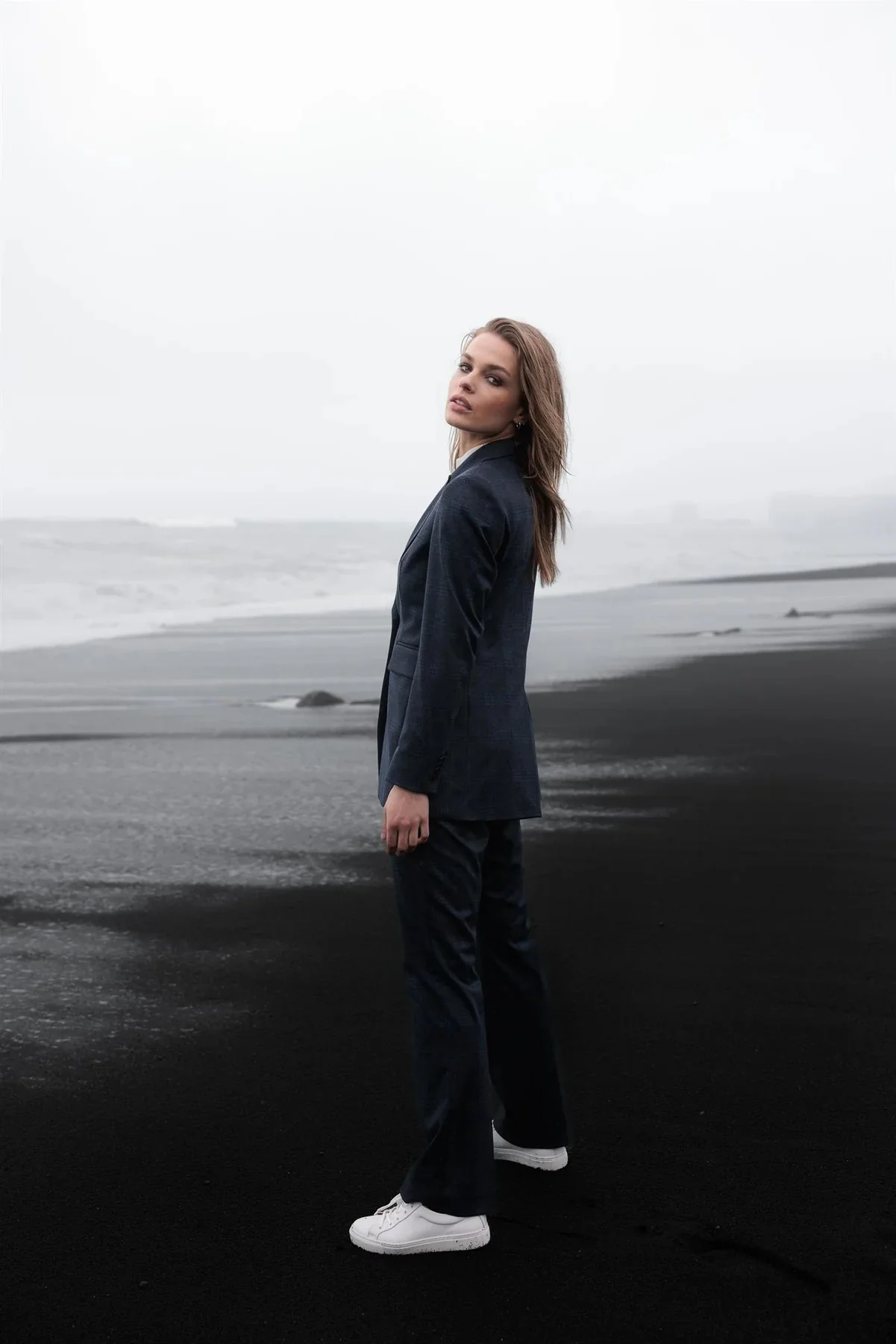 Blårutet High Waist Trouser - Image 2