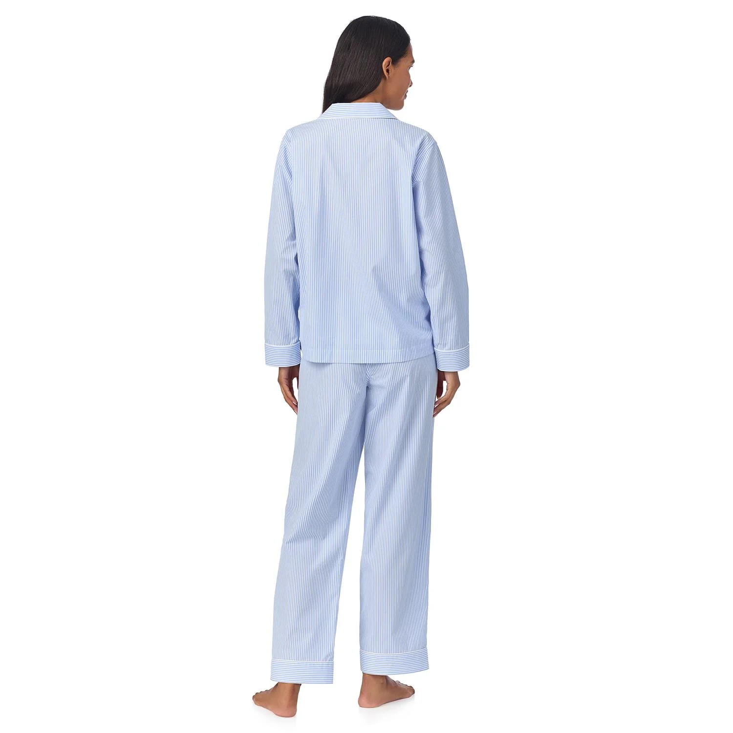 Blåstripet LRL Notch collar long pant PJ set - Image 2