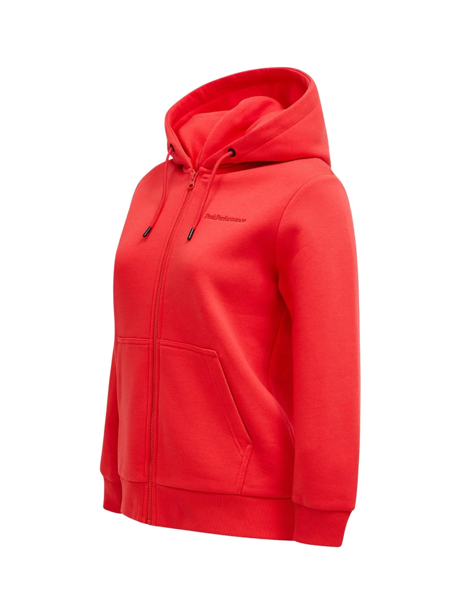 Brilliant Red W Original Small Logo Zip Hood - Image 2