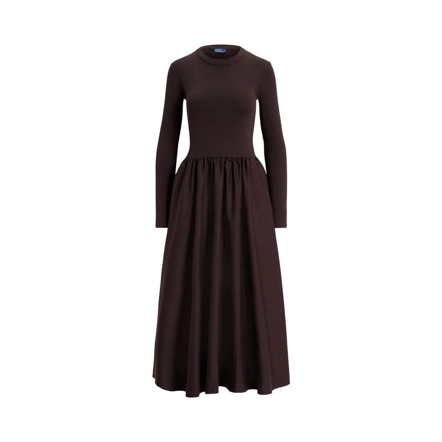 Brown Knit A Line Dress