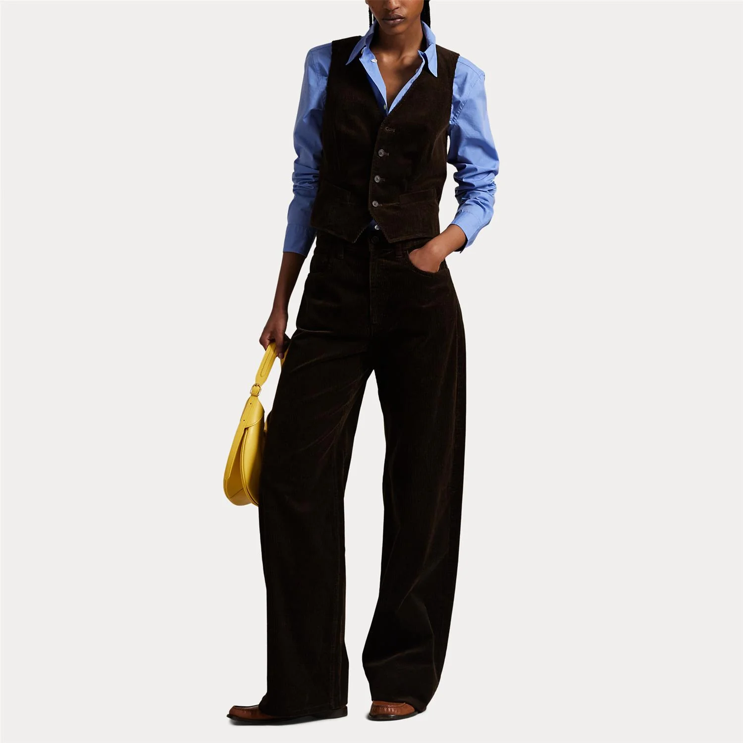 Brun Cordoroy wide leg pant - Image 2