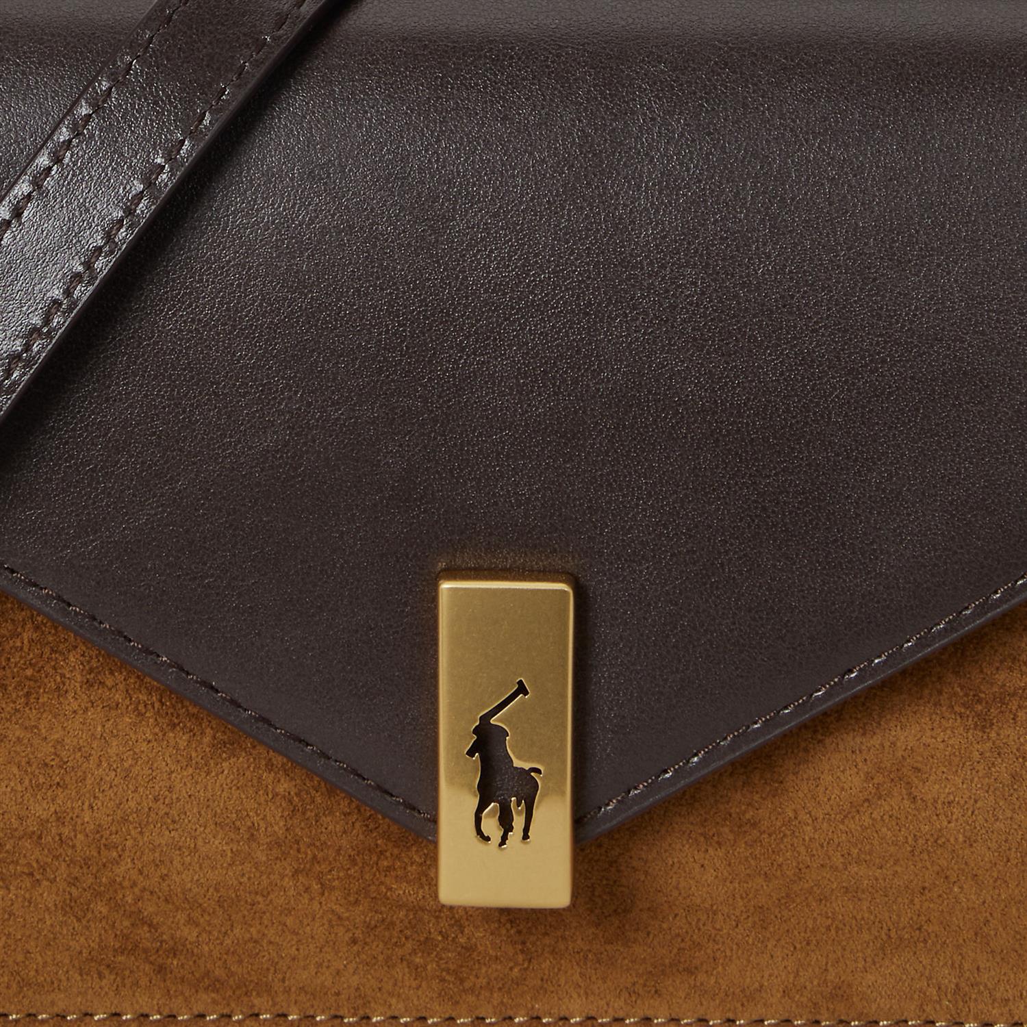 Brun Polo ID Leather/suede Chain Wallet bag - Image 5
