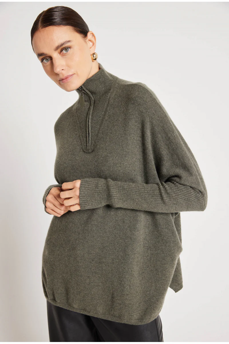 Brun Poncho Col Camionneur ML - Image 2