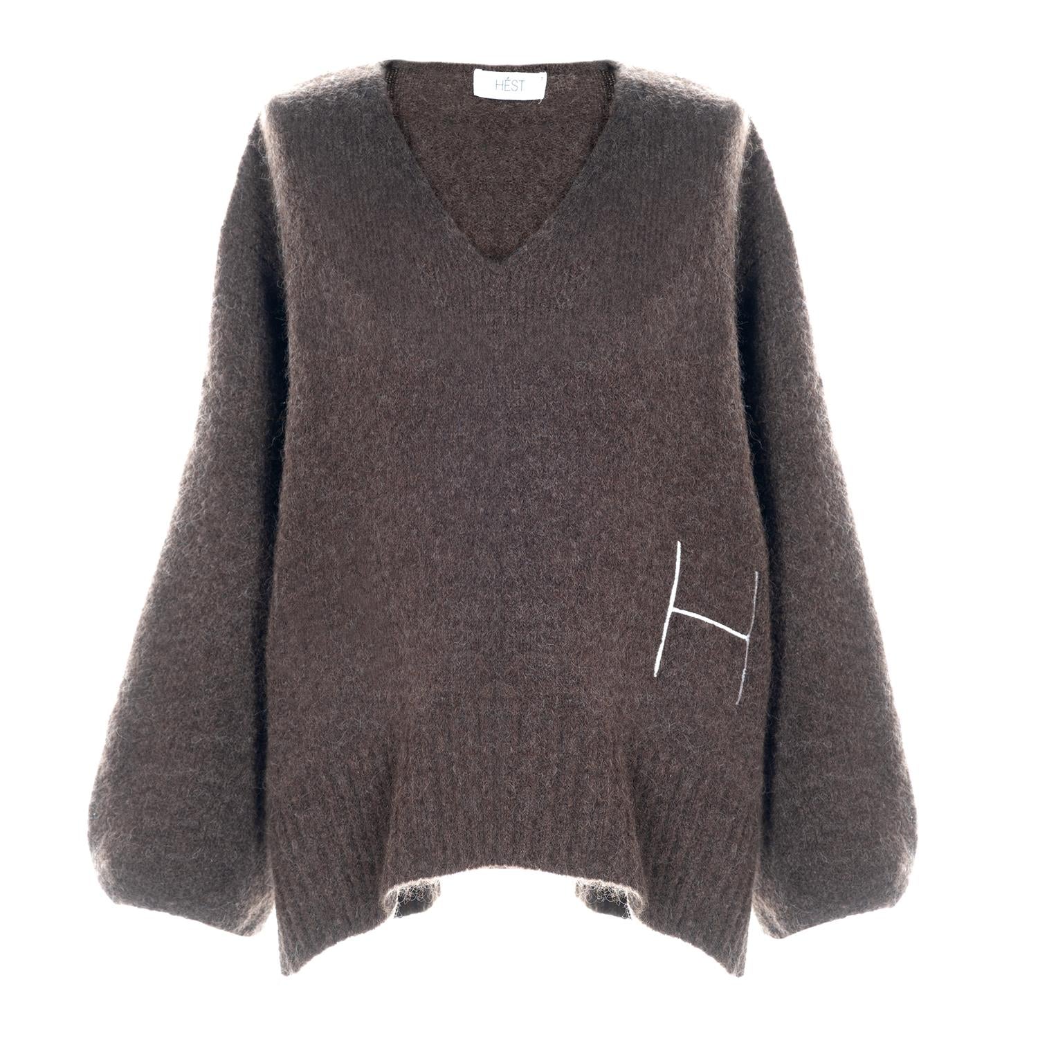 Brun Sofie V-neck Sweater