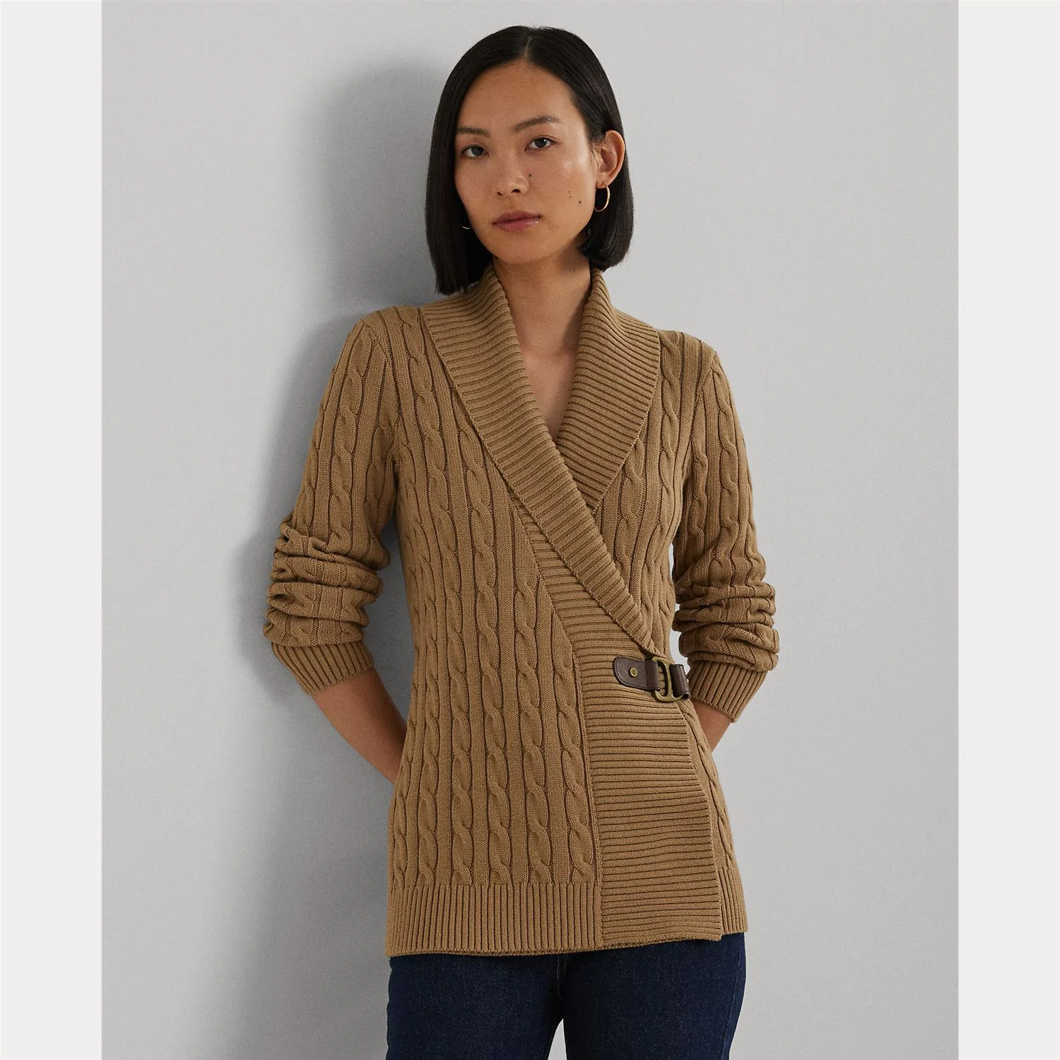 Camel Buckled cardigan - Image 2