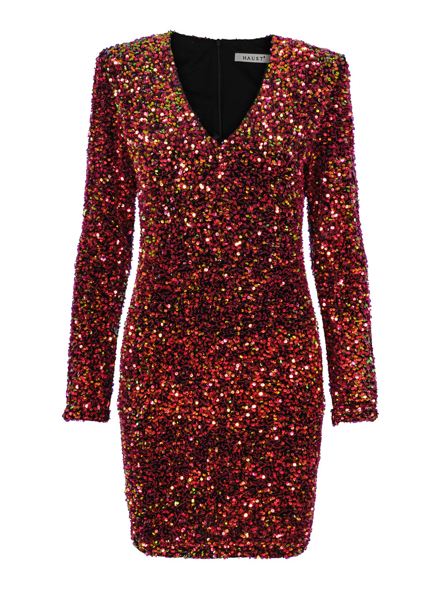 Cerise Fashion Sequins Dress