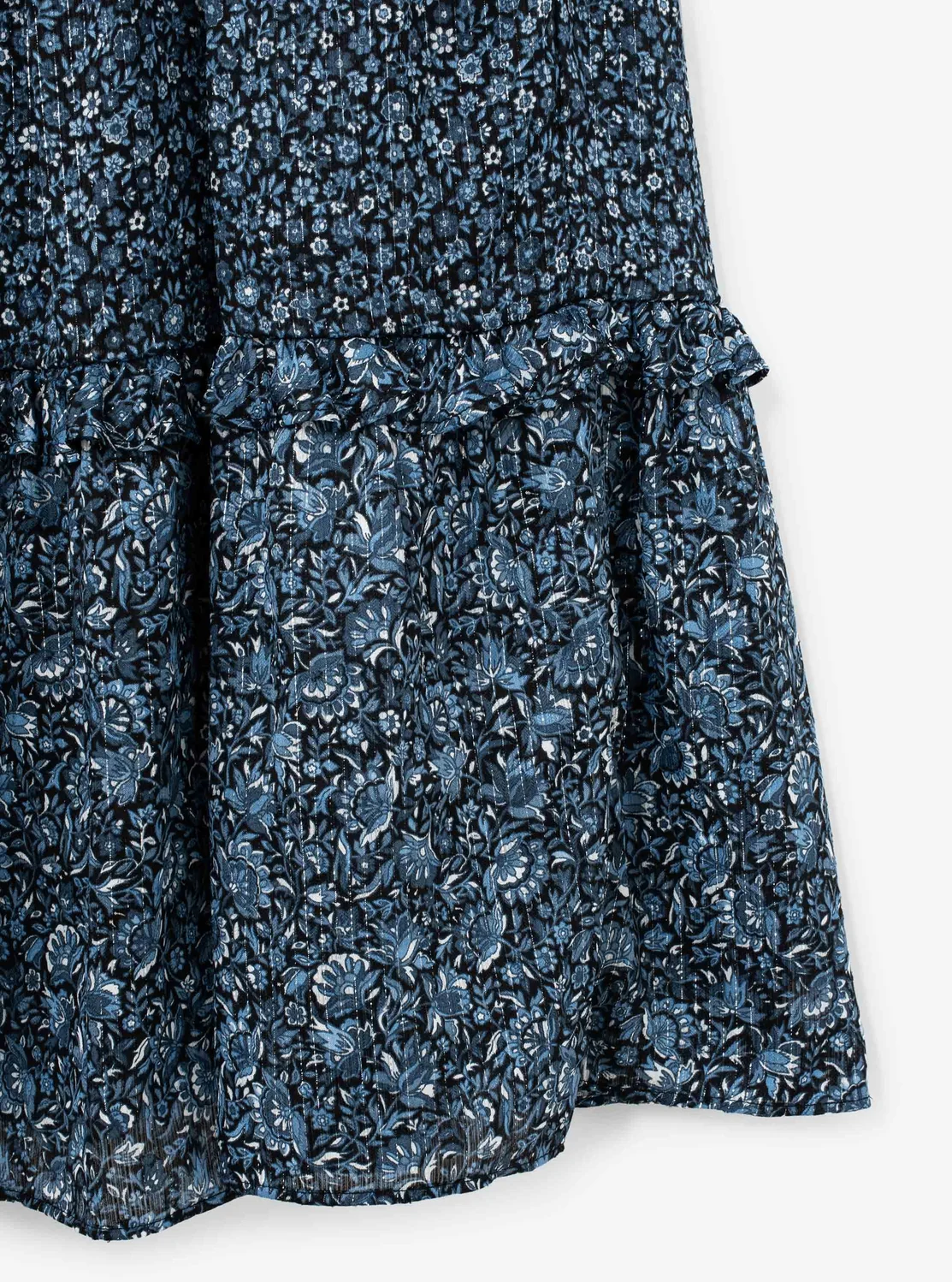 Chambray Maxi Dress w.mini ruffles - Image 5