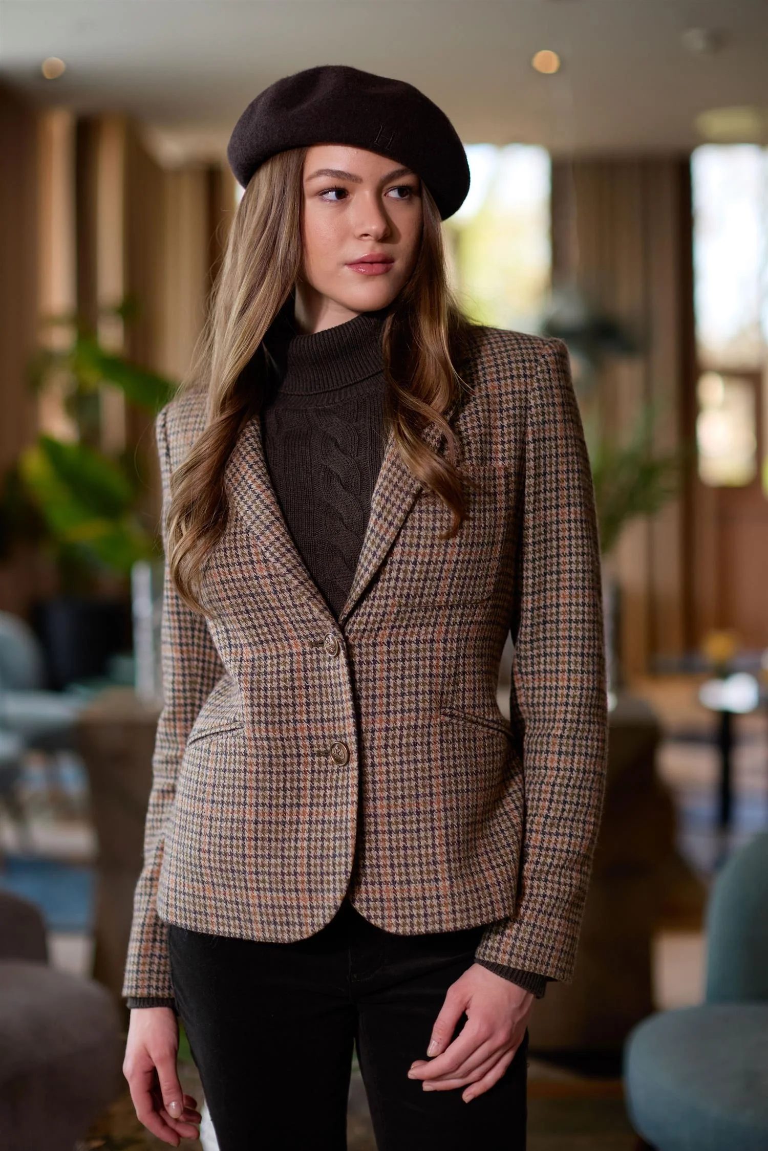 Checked Wool Blazer - Image 3