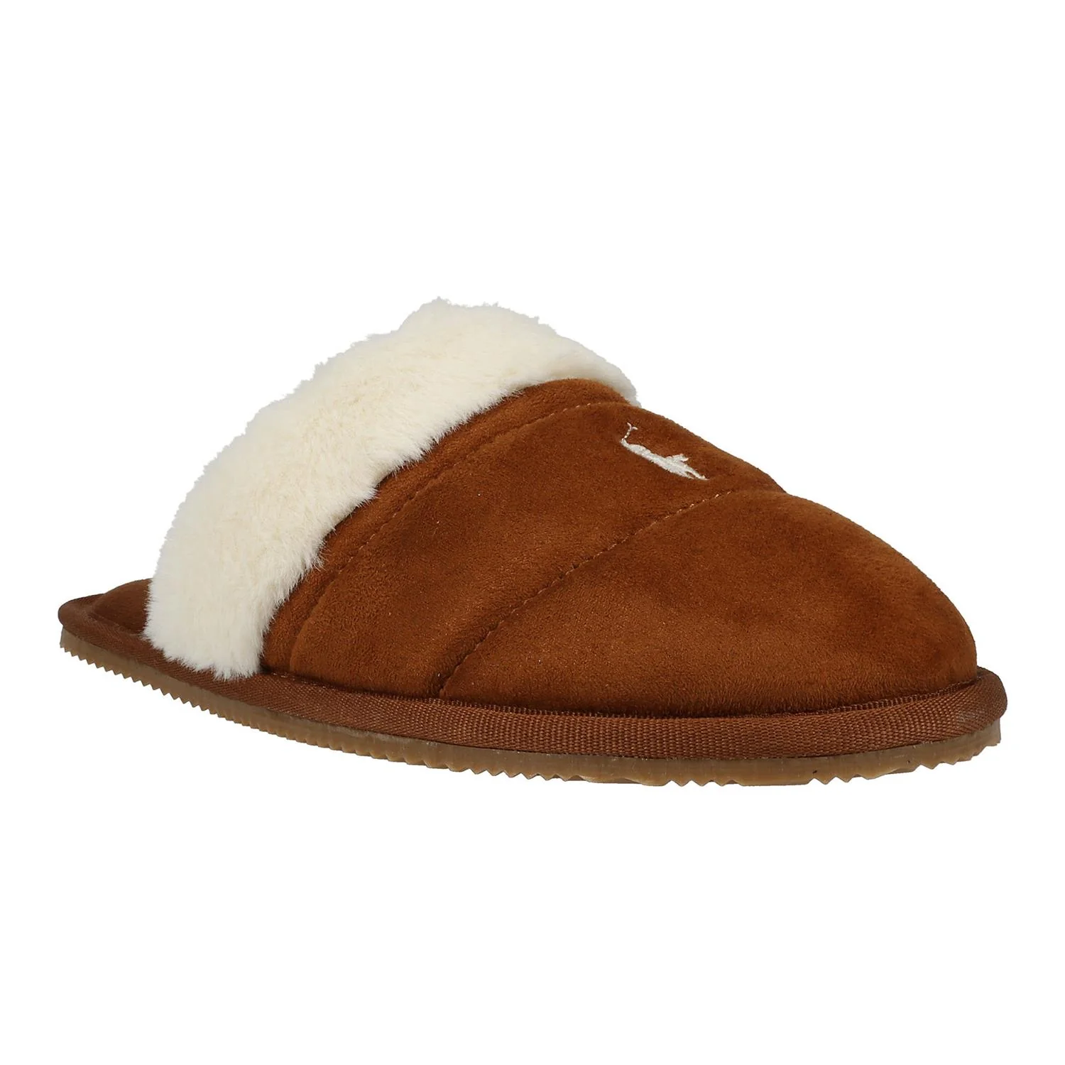 Cognac Faux Shearling slipper
