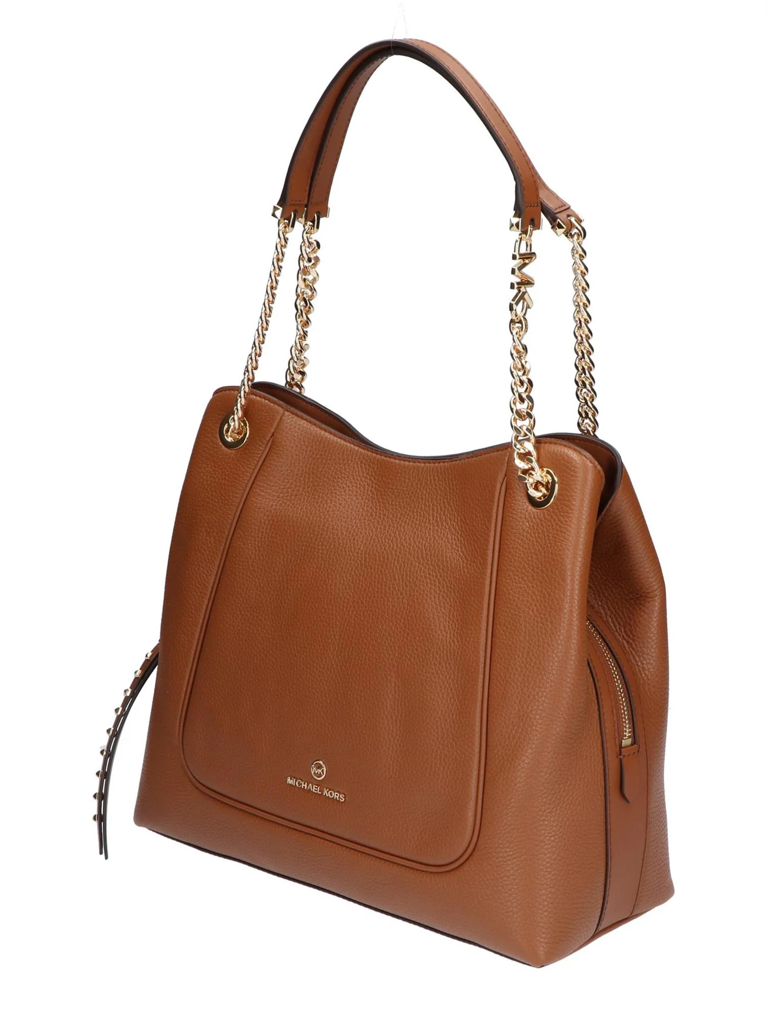 Cognac LG Chain Shoulder Tote - Image 3